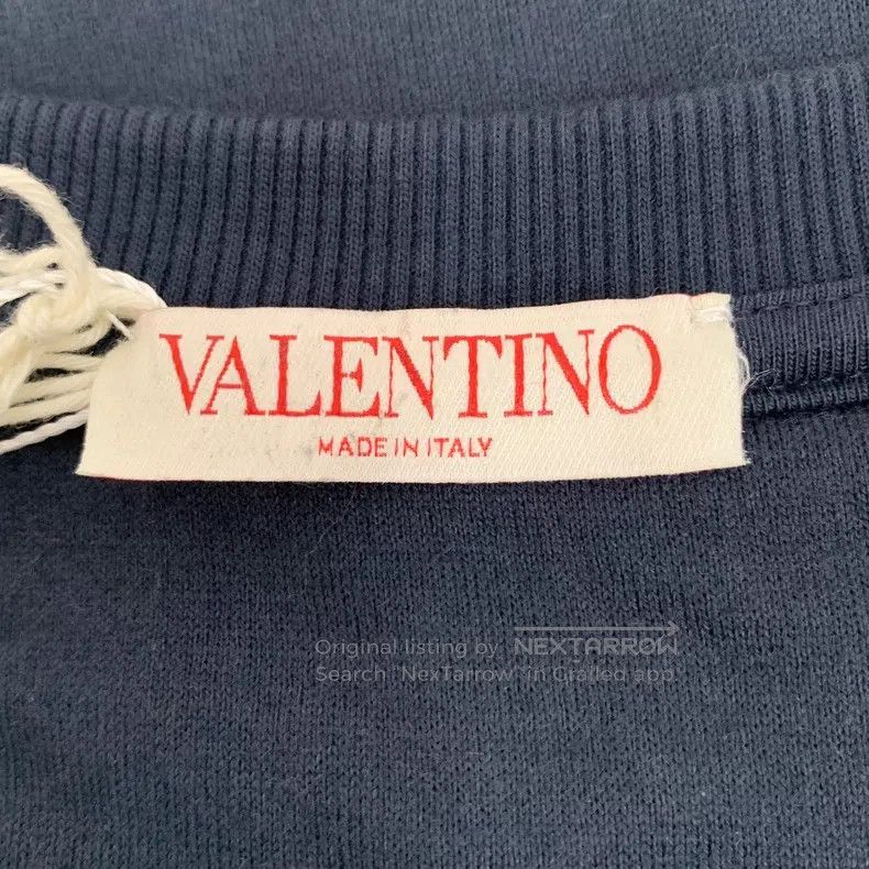 Valentino Valentino logo Wheat ear embroidered cotton crew neck long Size M / US 6-8 / IT 42-44 - 5 Thumbnail