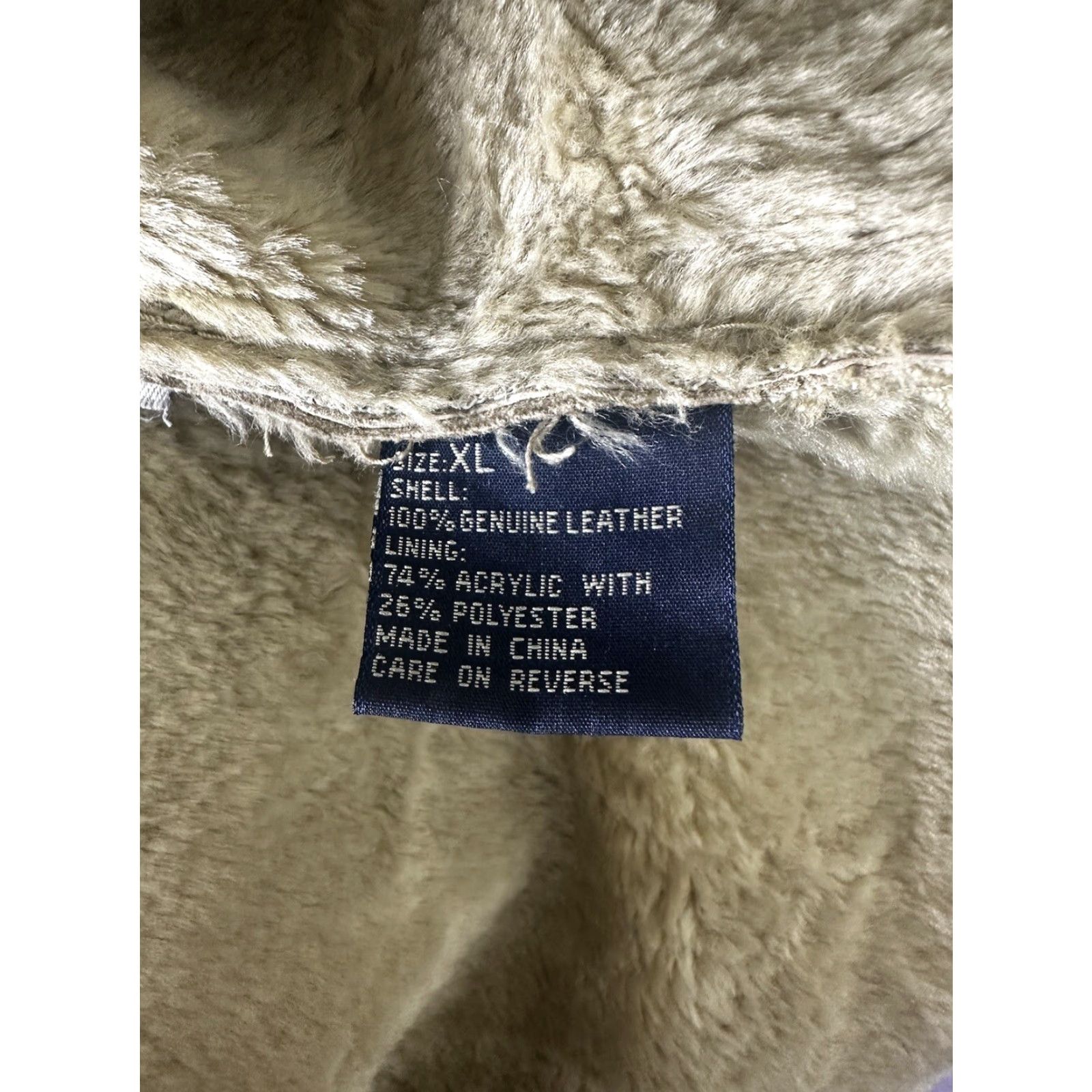 Vintage VINTAGE Rancher Jacket Coat Womens XL Leather Suede Sherpa Lined Beige Tan Solid Zip Hooded Button Casual Travel Workwear Fall Winter Womens XL Size XL / US 12-14 / IT 48-50 - 5 Thumbnail