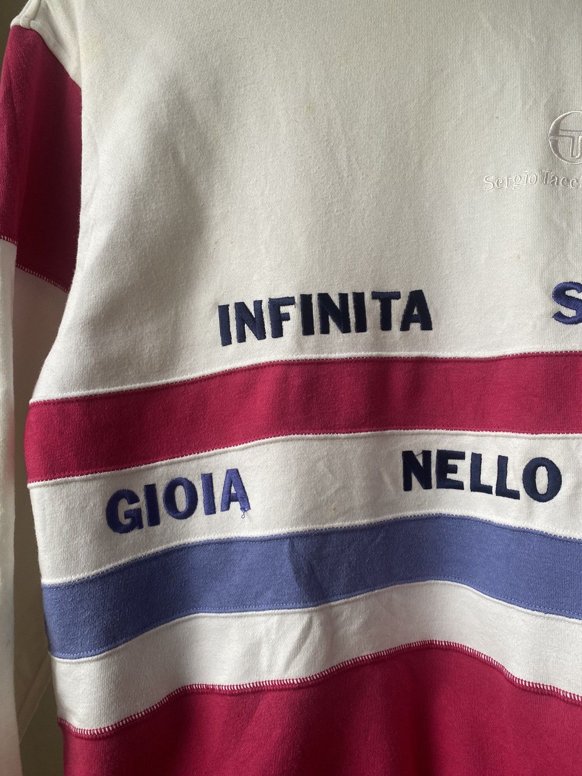Designer × Sergio Tacchini Sergio Tacchini Stripes Sweatshirt 90s 80s Size L / US 10 / IT 46 - 5 Thumbnail