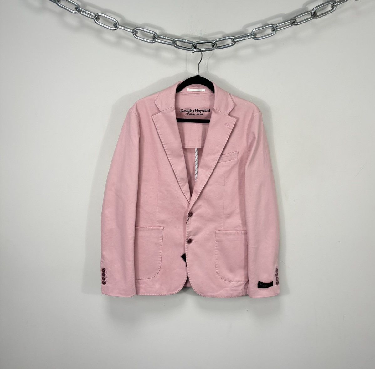 Douglas Hayward Douglas Hayward Men’s Pink Smart Casual Cotton Blazer Jacket Size 40R - 1 Thumbnail