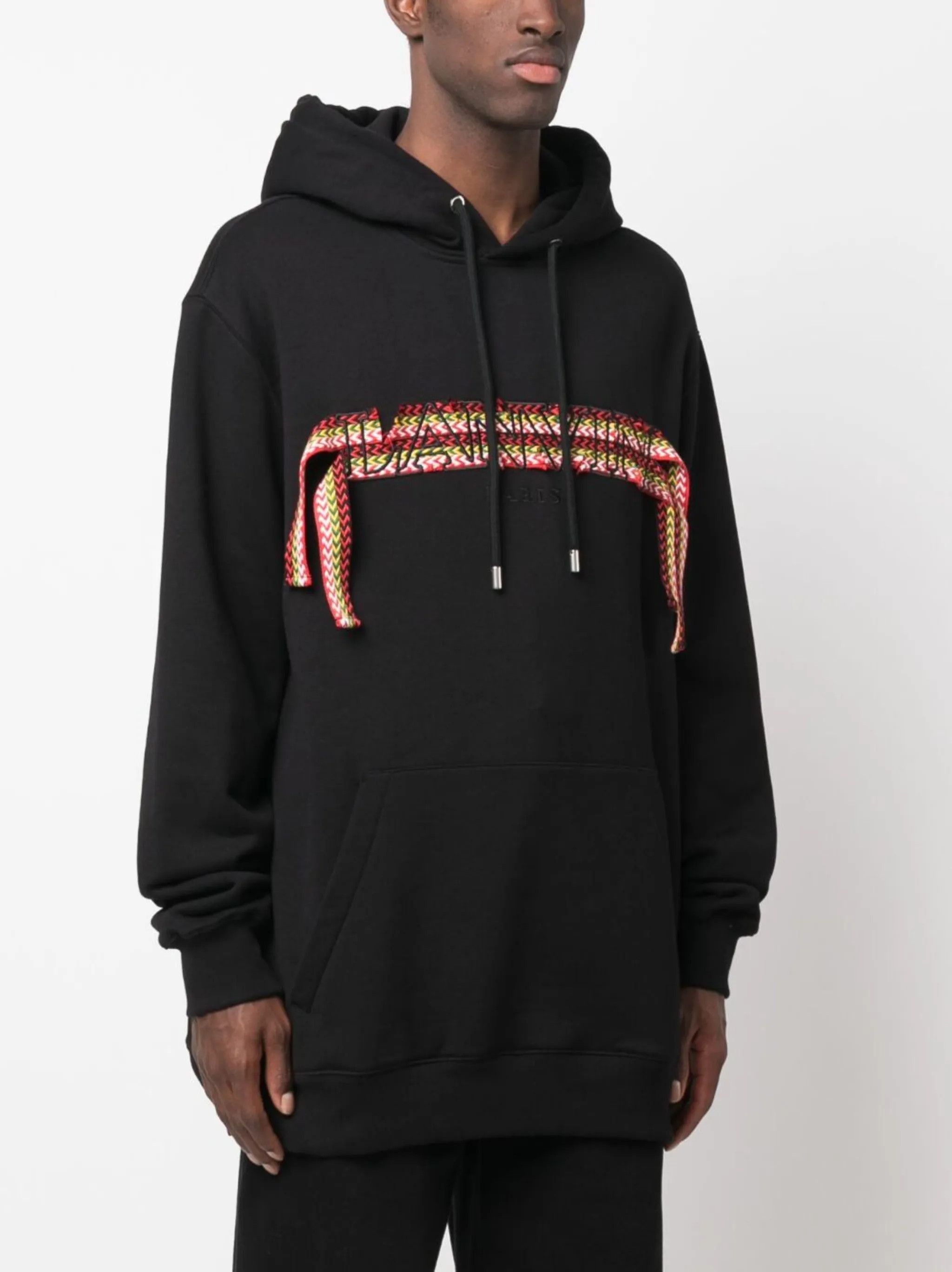 o1y0225 Embroidered Logo Hoodie in Black