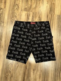 Supreme Fuck Denim Shorts | Grailed