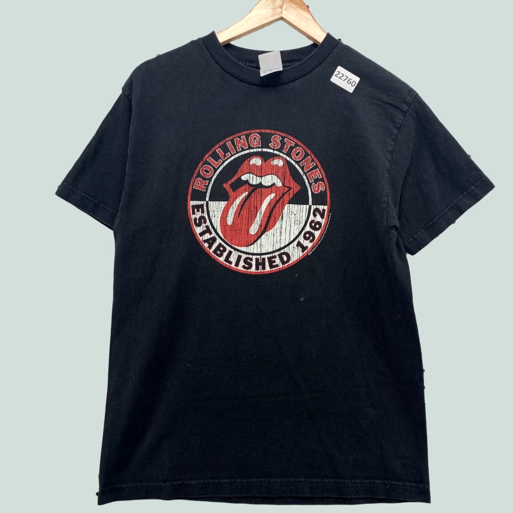 Vintage Rolling Stones Shirt Black Tongue Lips Graphic Adult Medium 19.5x27.5 Music Band Size US M / EU 48-50 / 2 - 1 Thumbnail