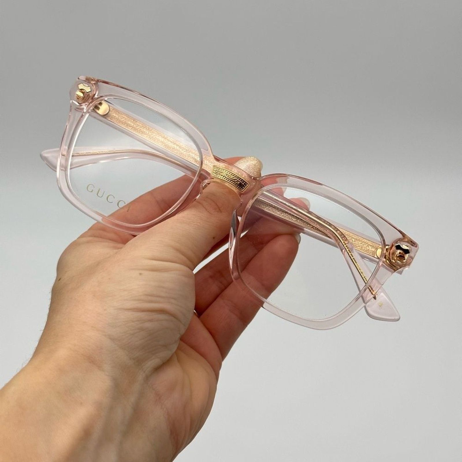 Gucci BRAND NEW Gucci GG0184O 013 Pink Women Eyeglasses Size ONE SIZE - 7 Thumbnail