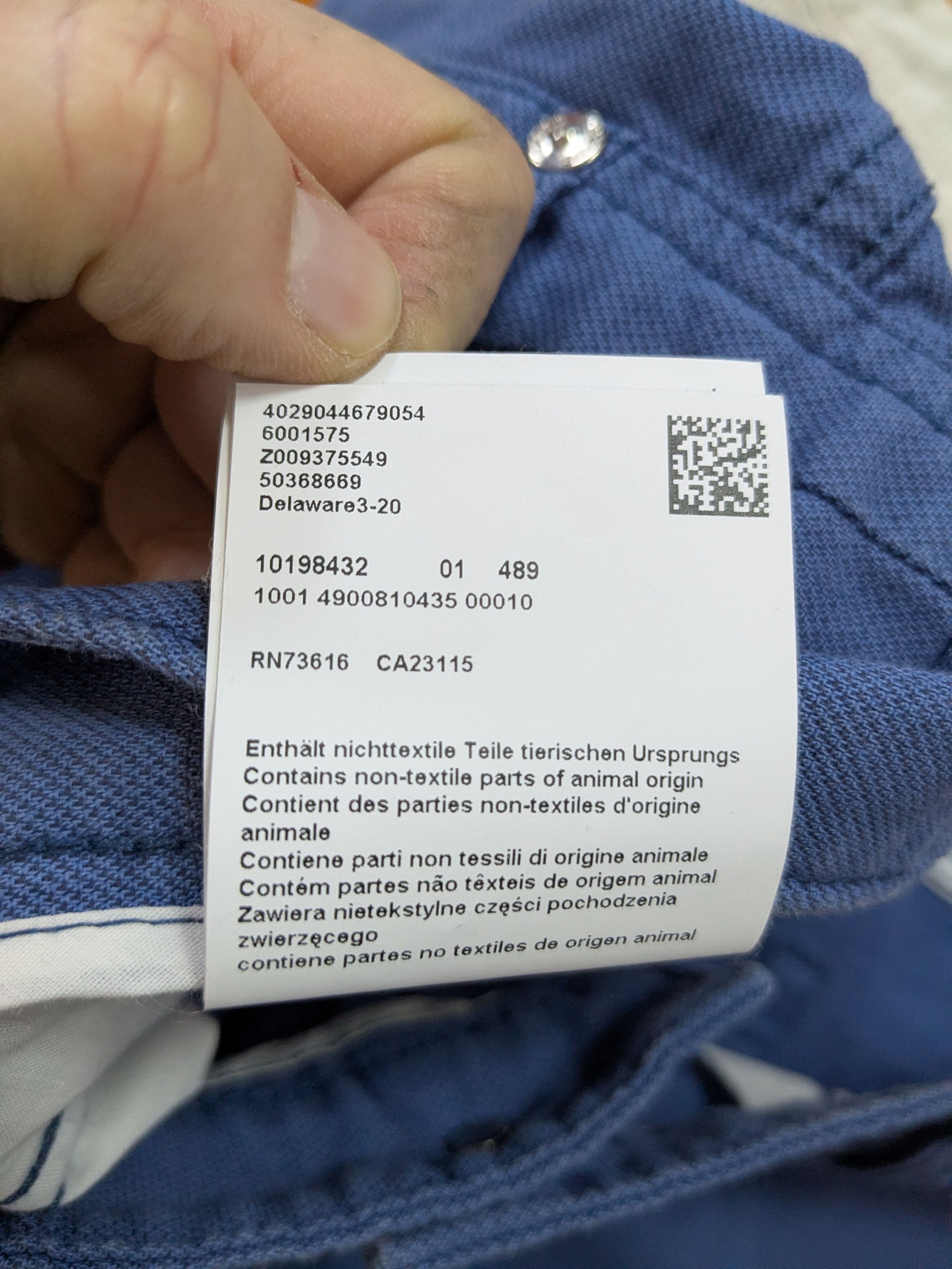 Hugo Boss Hugo Boss Slim Fit Stretch Pants – Blue, Size 40/34 Size US 40 / EU 56 - 11 Thumbnail