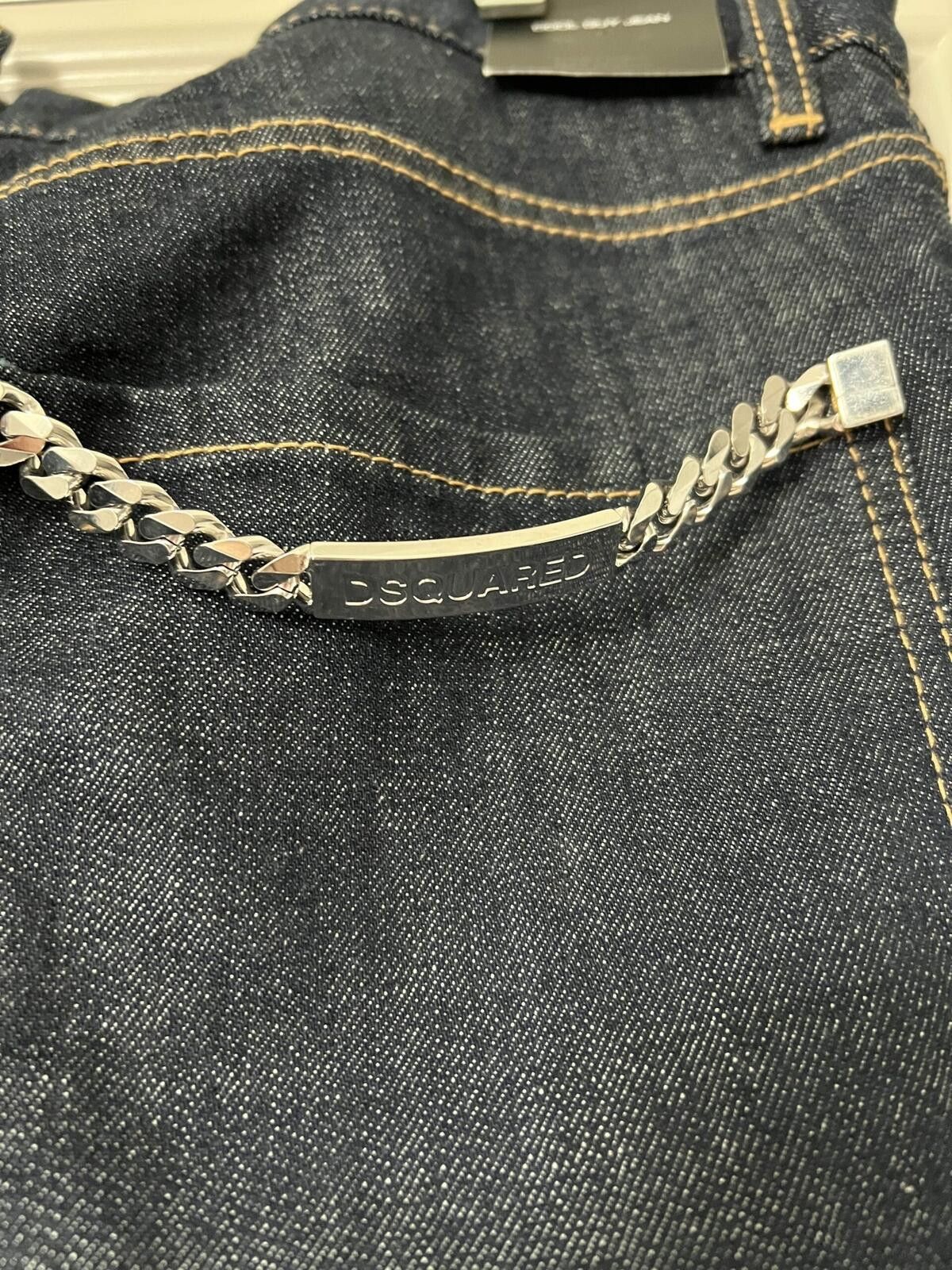 Dsquared2 Dsquared2 Men's Dark Blue Cool Guy Logo Chain Jeans sz 42 Size US 42 / EU 58 - 5 Thumbnail