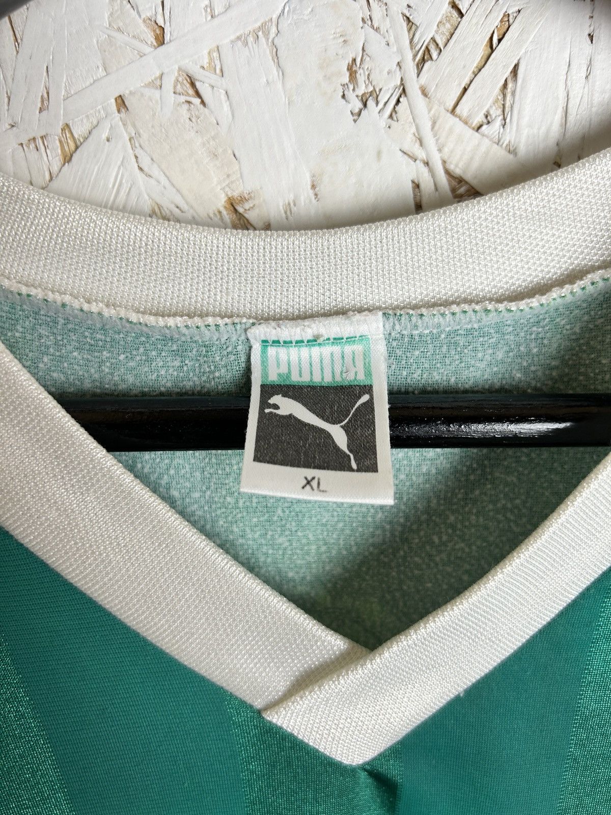 Puma 80s Vintage Enkopings SK #16 Match Worn Home Jersey Green XL Size US XL / EU 56 / 4 - 9 Thumbnail