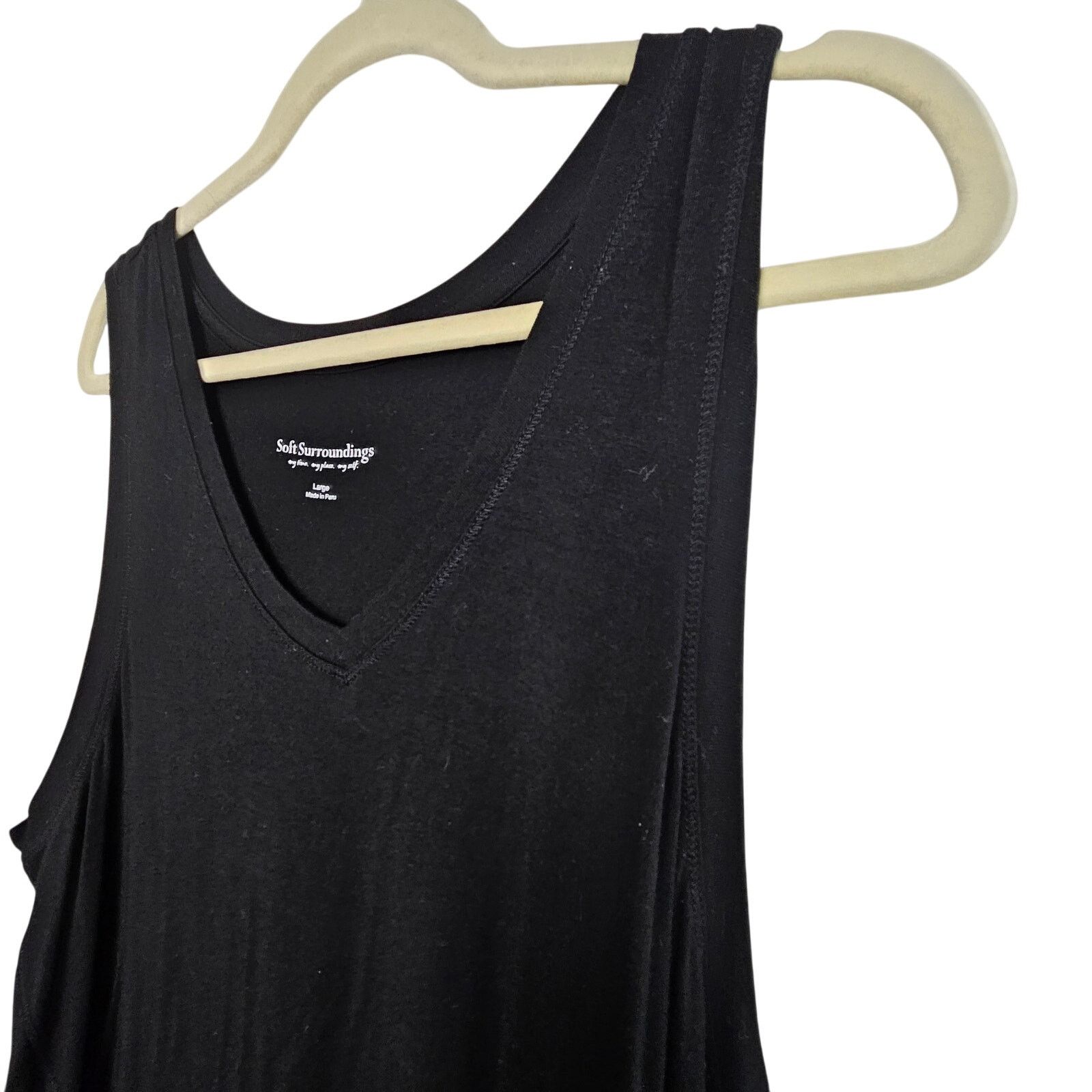 Soft Surroundings Soft Surroundings Black Tank Top Sleeveless Blouse Women L Size L / US 10 / IT 46 - 4 Thumbnail
