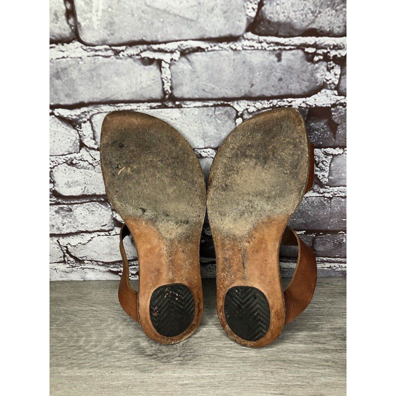 CYDWOQ Cydwoq Brown Leather Toe Post Strap Flat Handmade Sandals Wo Size US 9 / IT 39 - 10 Thumbnail