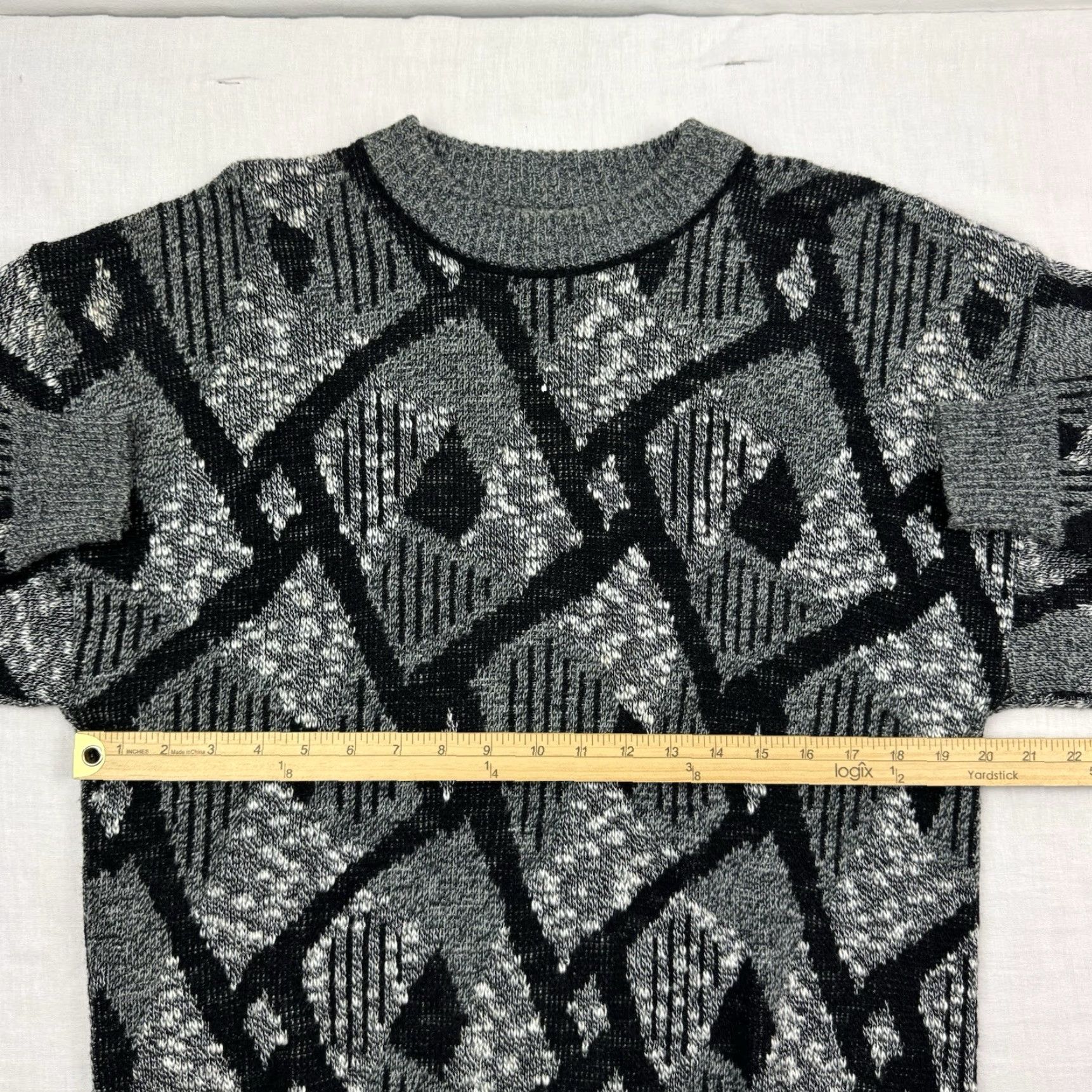 Vintage VINTAGE Le Tigre Sweater Adult XL Black Knit Geometric Pullover 90s Mens Size US XL / EU 56 / 4 - 6 Thumbnail