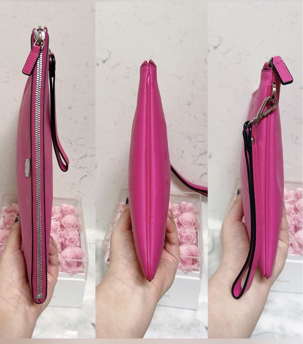 MCM Authentic MCM Barbie Pink XL Wristlet Pouch / Clutch Bag Size ONE SIZE - 6 Thumbnail