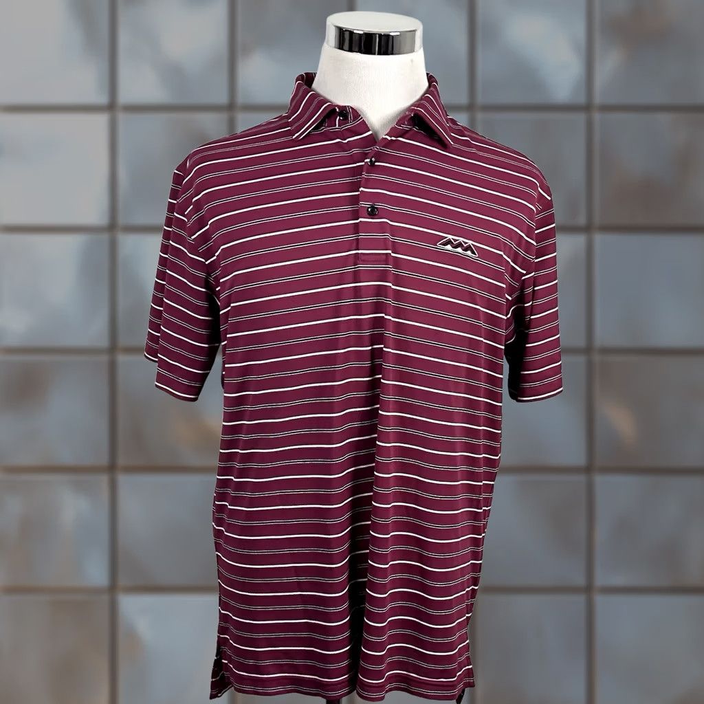 Peter Millar Peter Millar Polo Shirt Golf Summer Comfort Striped Red White Black Slim L Mens Size US L / EU 52-54 / 3 - 1 Thumbnail