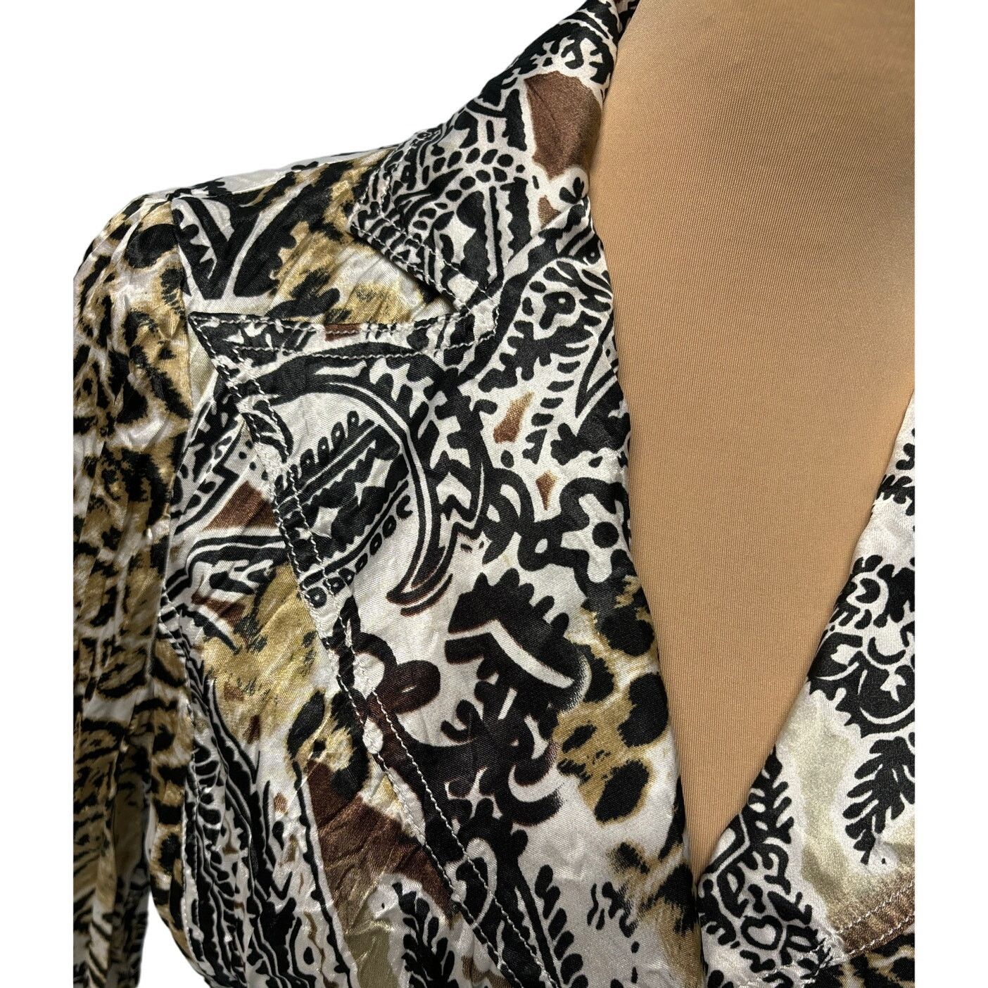 Alberto ALBERTO MAKALI Women’s Abstract Animal Print Jacket |Size 10 Size L / US 10 / IT 46 - 4 Thumbnail