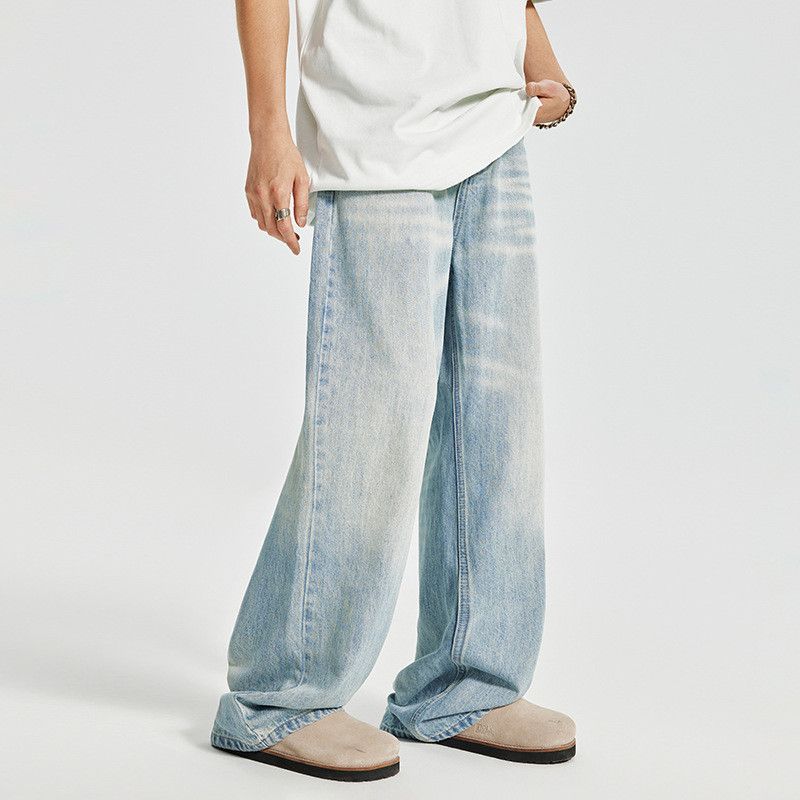 Vintage Retro Men's American Washed Blue Gradient Jeans Size US 32 / EU 48 - 3 Thumbnail