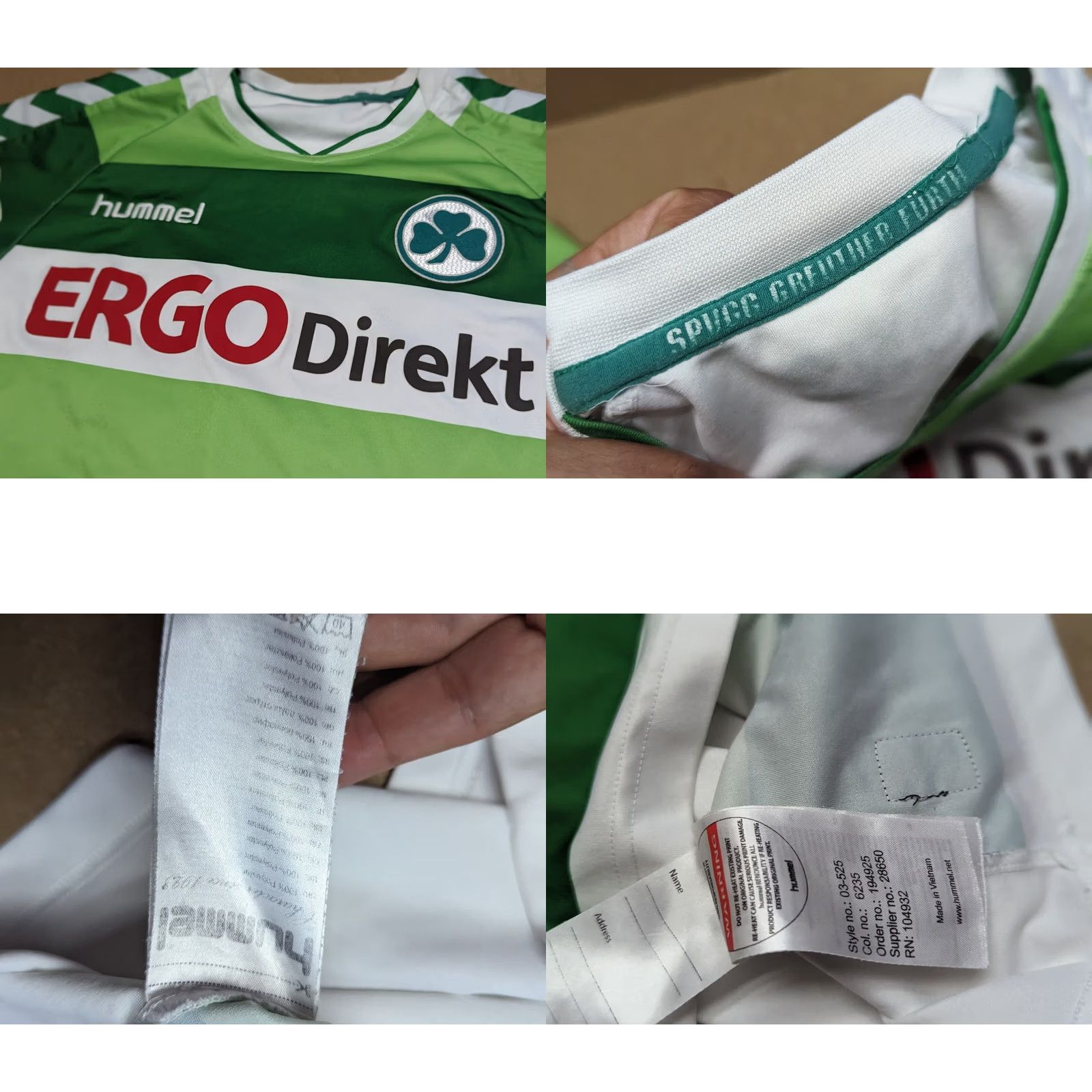 Hummel Hummel Greuther Furth 2015-2016 Jersey Mens Size S SPVGG Football Adult Shirt Short Sleeve Multicolor Polyester Moisture Wicking Athletic Jersey Mens Size US S / EU 44-46 / 1 - 8 Thumbnail