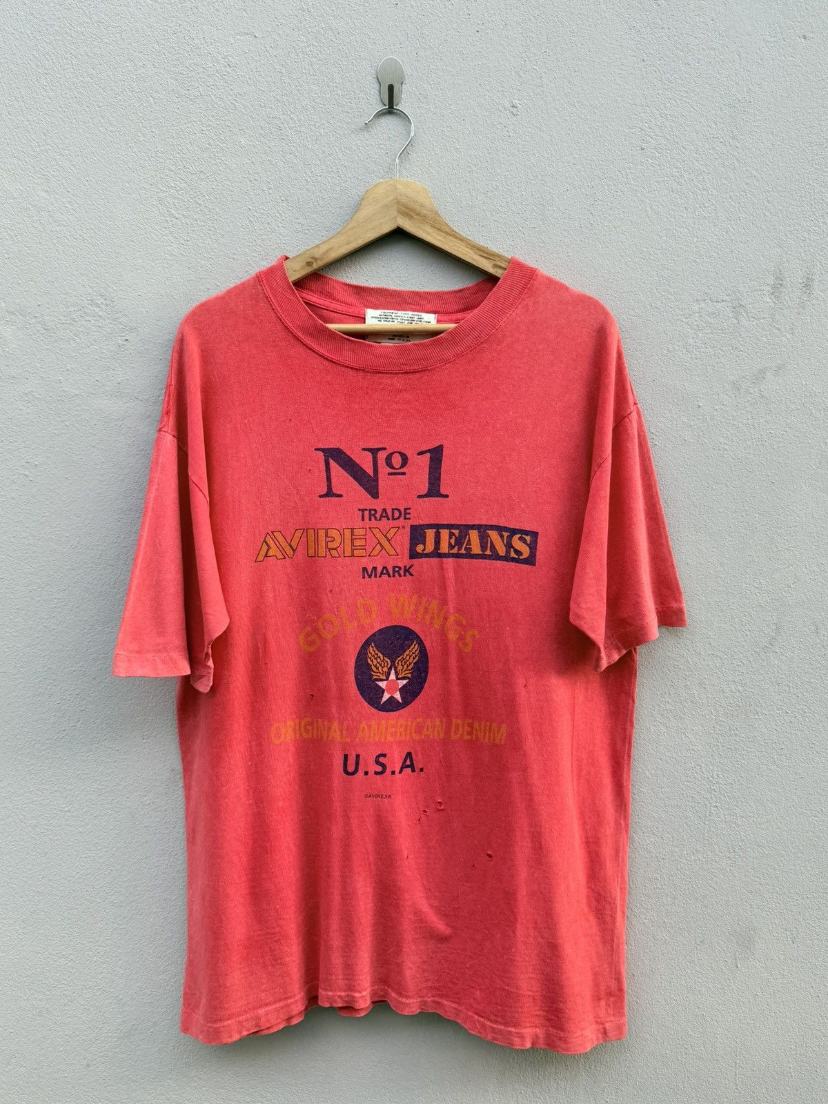 Avirex × Vintage Vintage Distressed 80s - 90s AVIREX Made in USA 🇺🇸 Tshirt Size US L / EU 52-54 / 3 - 1 Thumbnail
