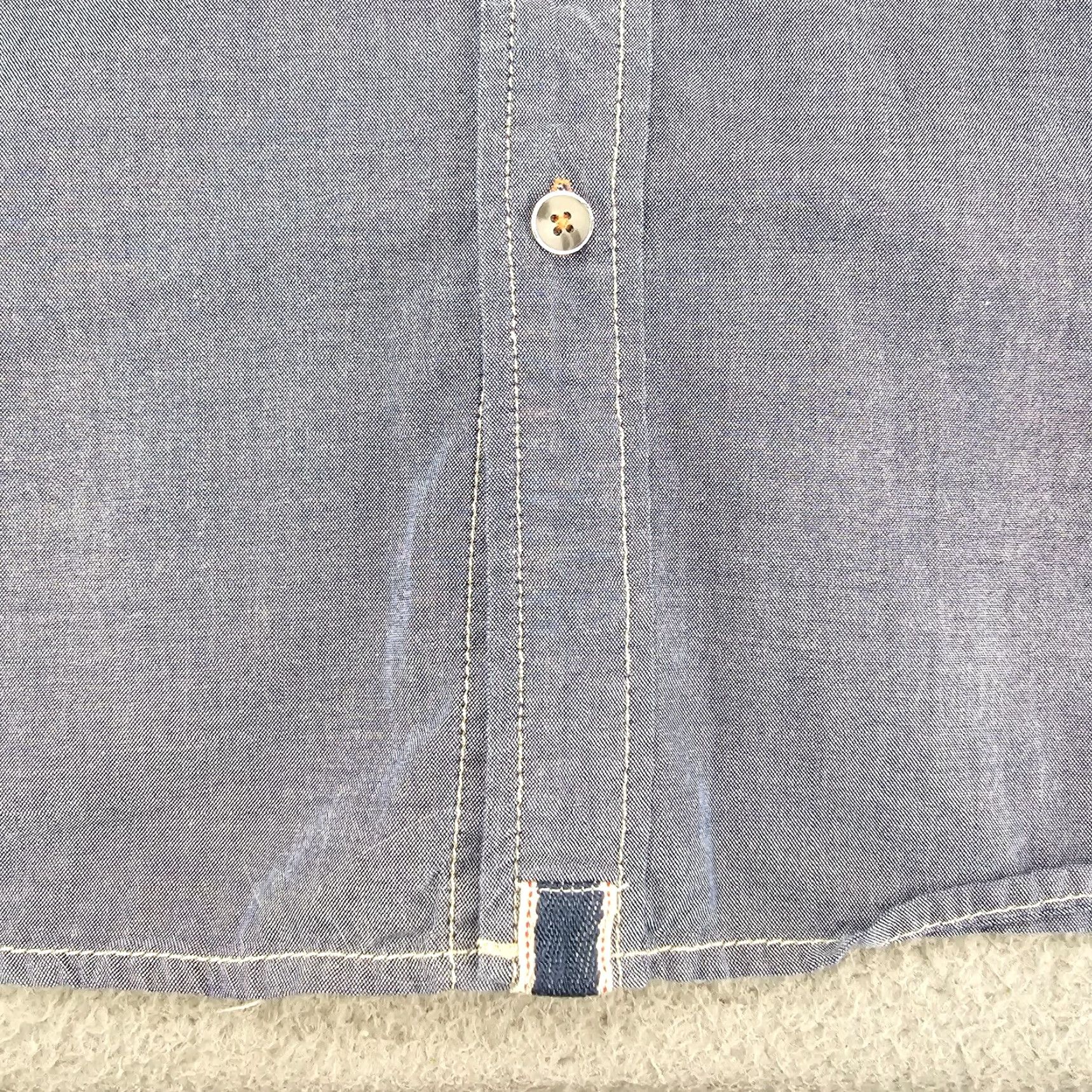 Weatherproof Weatherproof Shirt Mens XL Blue Light Wash Denim Chambray Button-Up Casual Workwear 90s? Size US XL / EU 56 / 4 - 6 Thumbnail