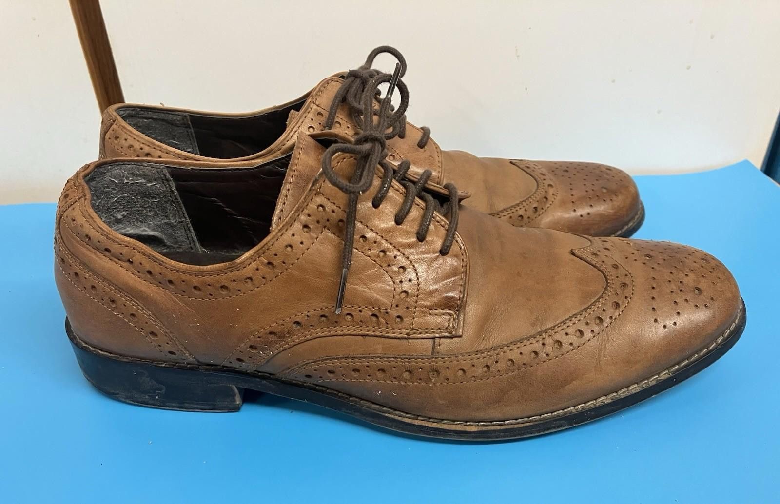 Nunn Bush Nunn Bush Men's Oxford Nelson Cognac Wingtip London Leather Size US 9.5 / EU 42-43 - 5 Thumbnail
