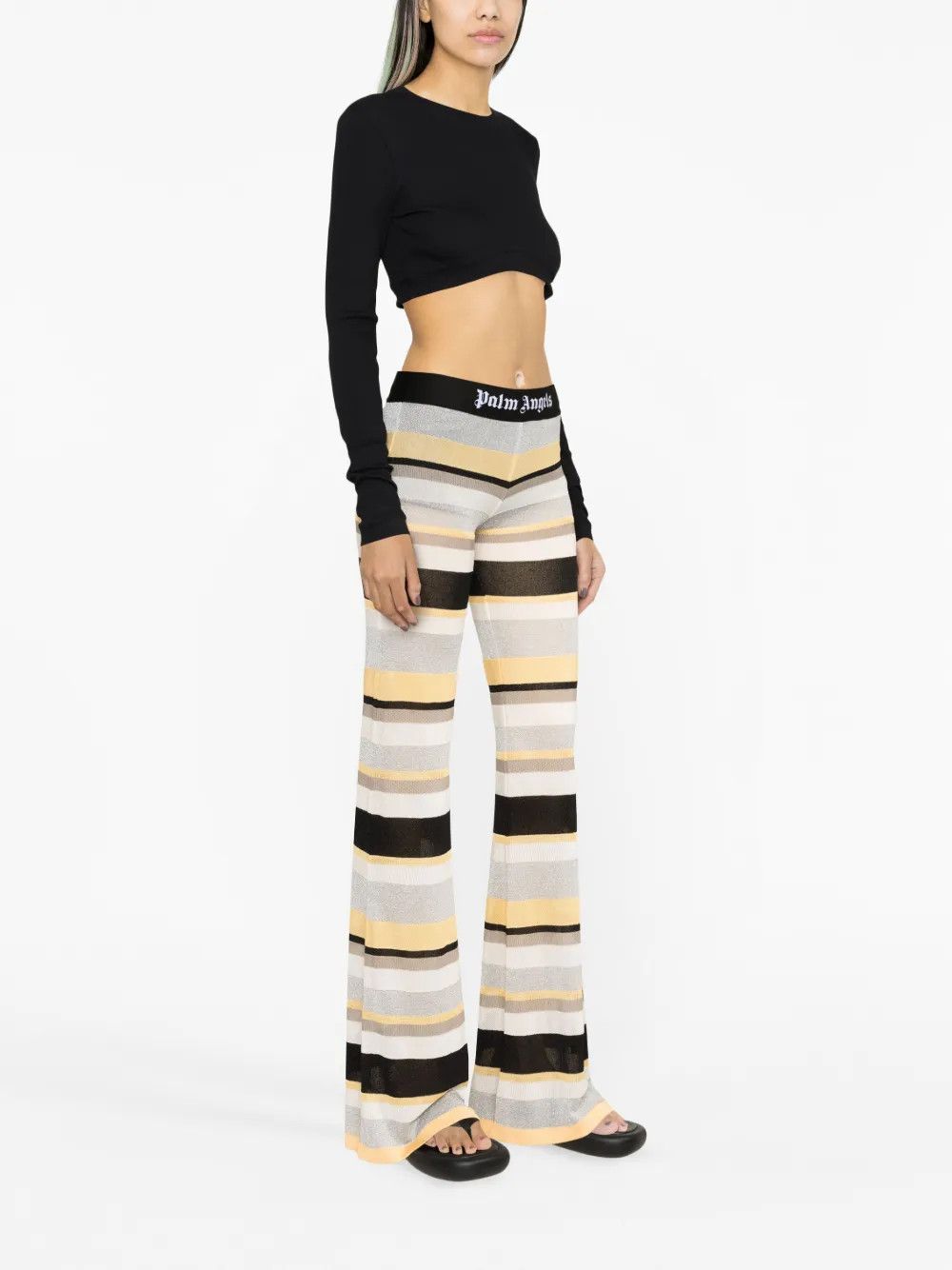Palm Angels o1y1225 Crop Top in Black Size S / US 4 / IT 40 - 2 Thumbnail