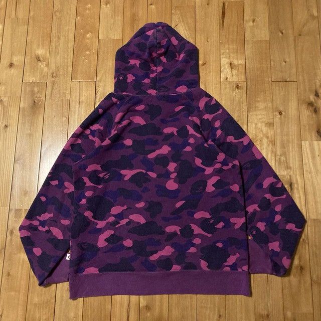 Bape BAPE LOGO Pullover Hoodie Purple Camo a bathing ape Size US XL / EU 56 / 4 - 3 Thumbnail