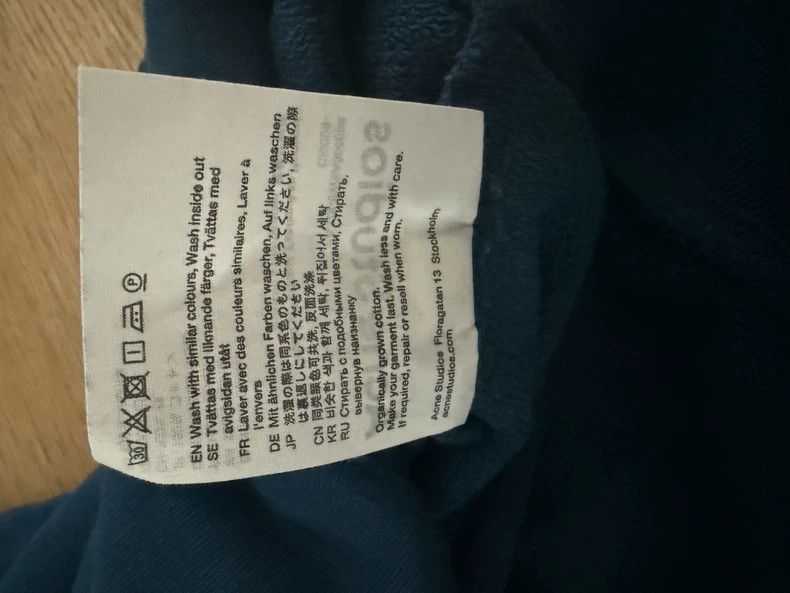 Acne Studios acne studios Blue hooded sweatshirt 2506-Nextarrow Size US XXS / EU 40 - 4 Thumbnail