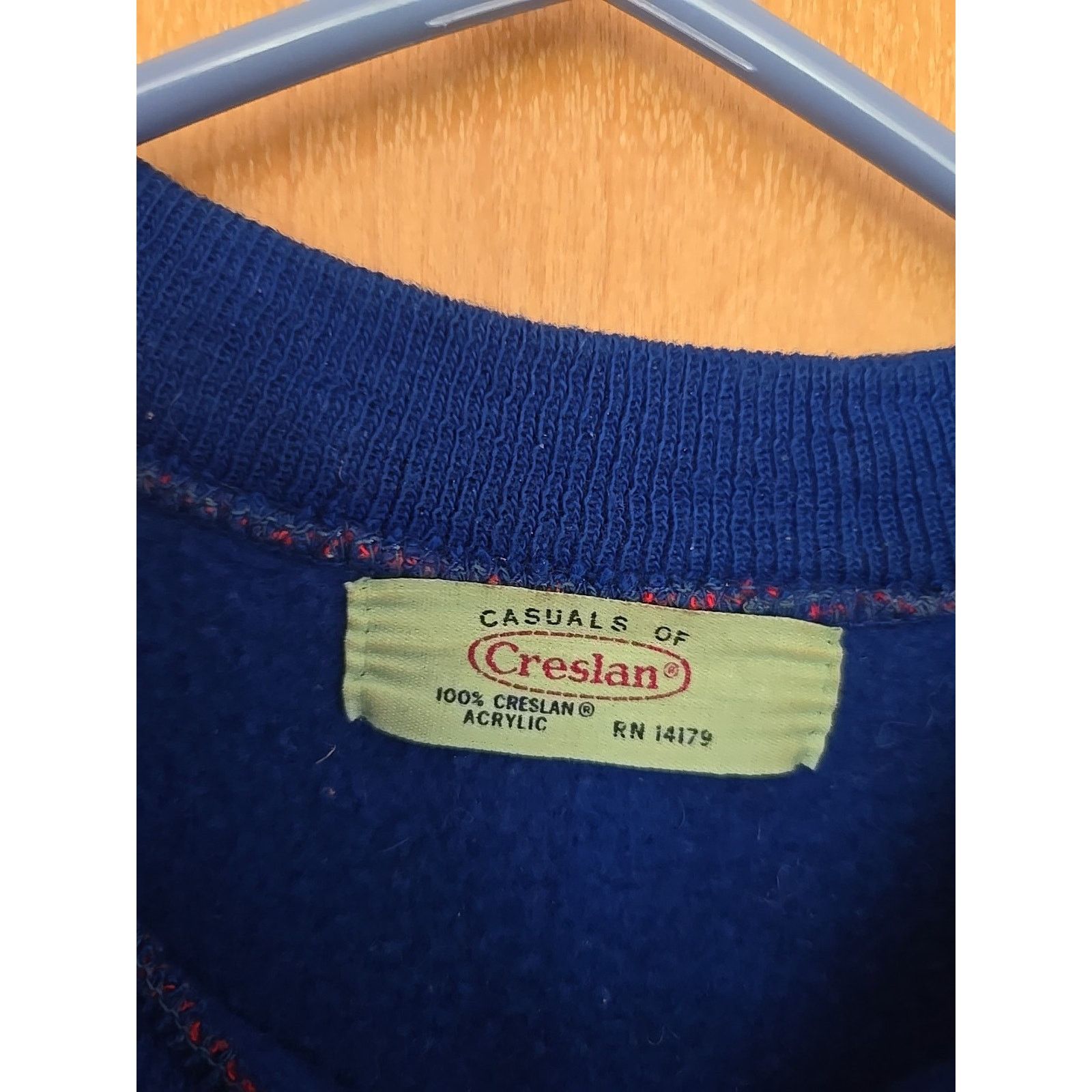 Vintage Creslan Casuals Blue Sweater "The CHAMP" SIZE MEDIUM Surf Size US M / EU 48-50 / 2 - 3 Thumbnail