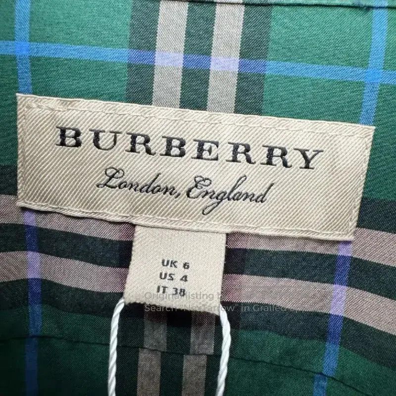 Burberry Burberry Green Long Sleeve Shirt for Women. Size S / US 4 / IT 40 - 2 Thumbnail