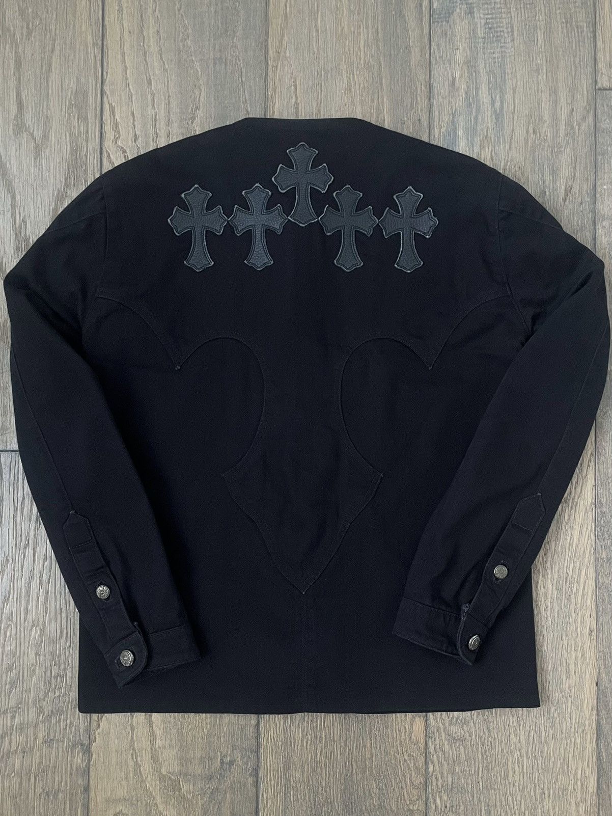 Chrome Hearts Chrome Hearts Western Cross Patched Denim Jacket Size US S / EU 44-46 / 1 - 1 Thumbnail