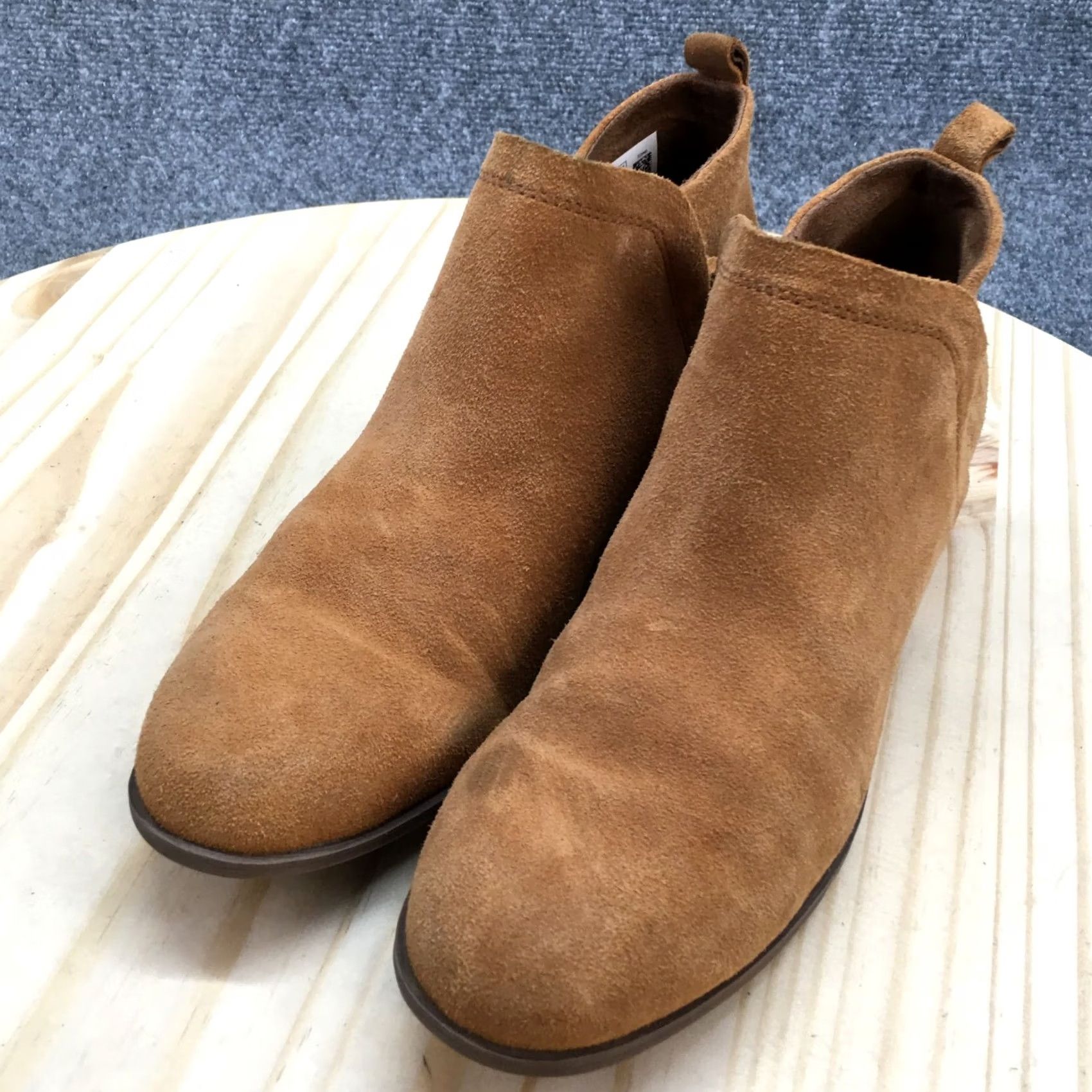 Toms Toms Boots Womens 8.5 Deia Ankle Booties Brown Suede Side Zip Heels 10014697 Size US 9 / IT 39 - 3 Thumbnail