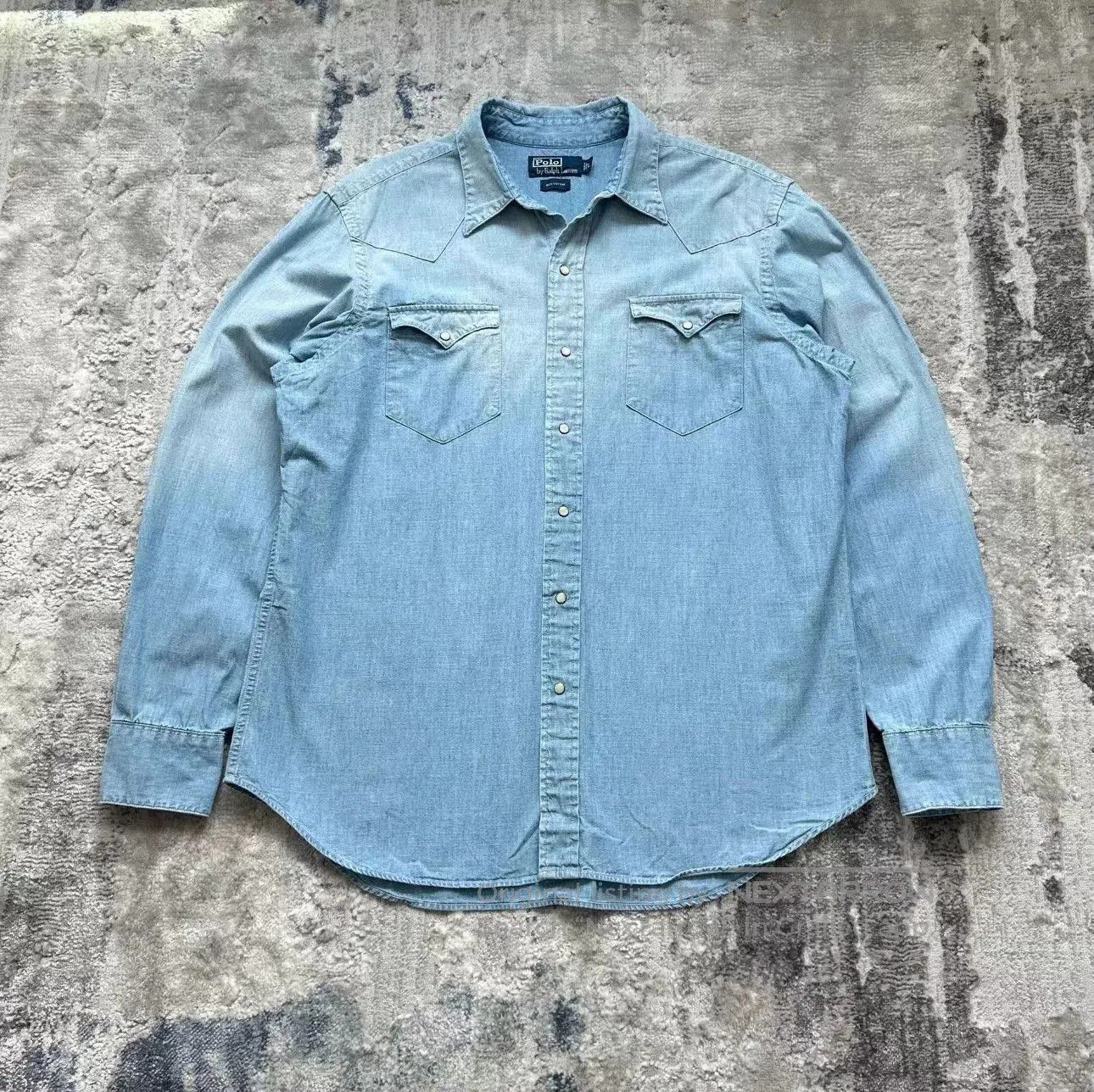 Polo Ralph Lauren POLO Ralph Lauren Western Washed Denim Shirt. Size US L / EU 52-54 / 3 - 1 Thumbnail