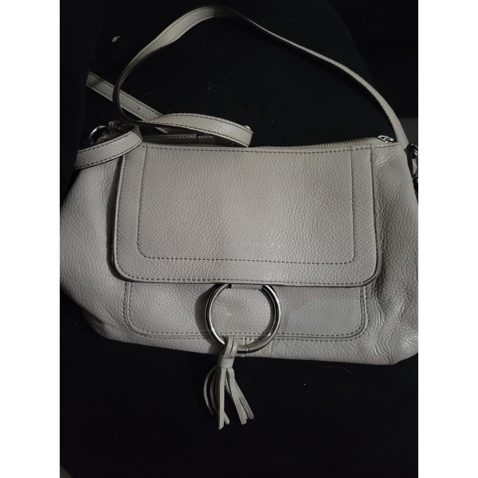 Sanctuary Sanctuary Handbag Gray Leather Satchel Purse Crossbody Bag Size ONE SIZE - 1 Thumbnail