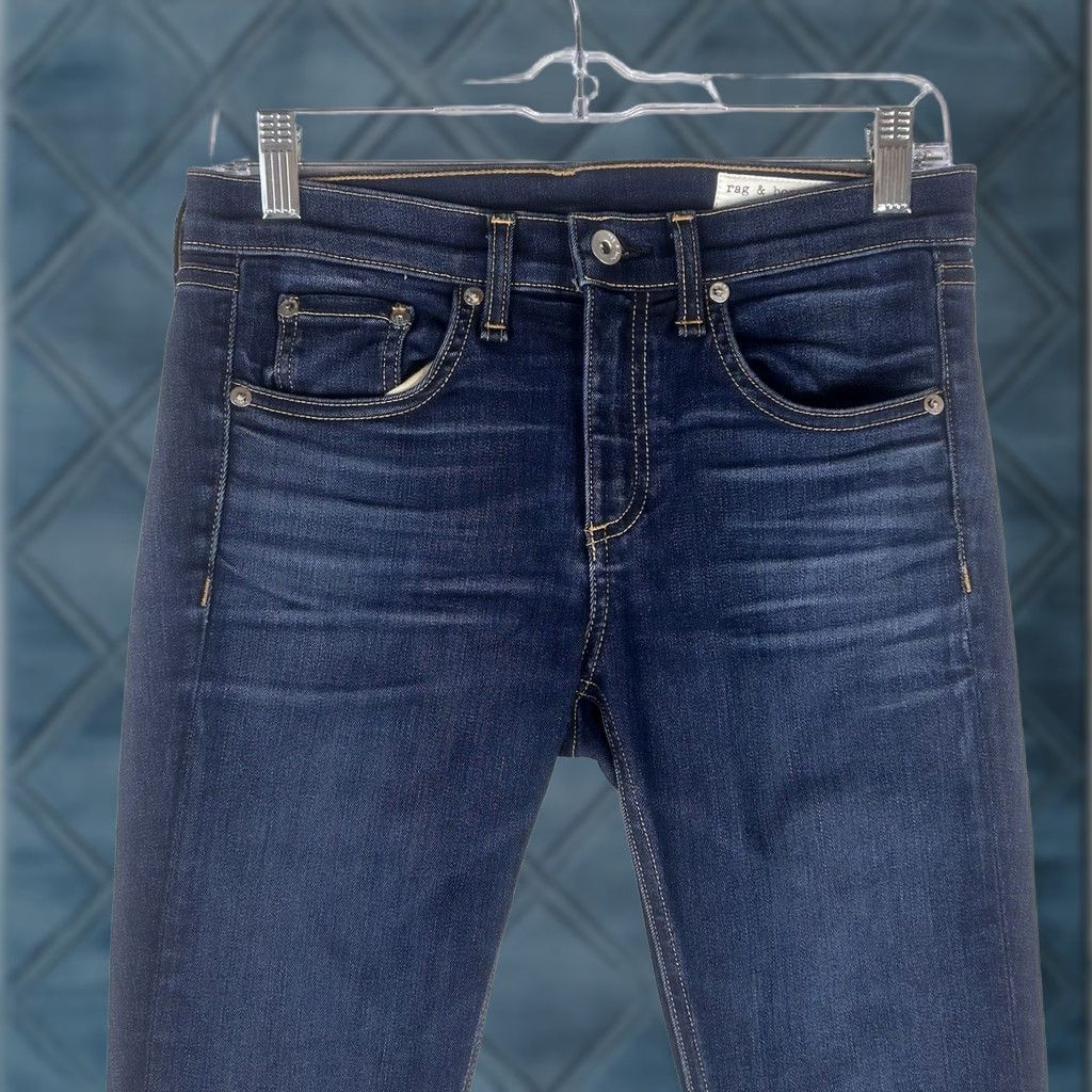 Rag & Bone Rag & Bone Jeans Ankle Skinny Womens 26 Dark Blue Denim 5-Pocket Stretch Slim Size 26" / US 2 / IT 38 - 1 Thumbnail