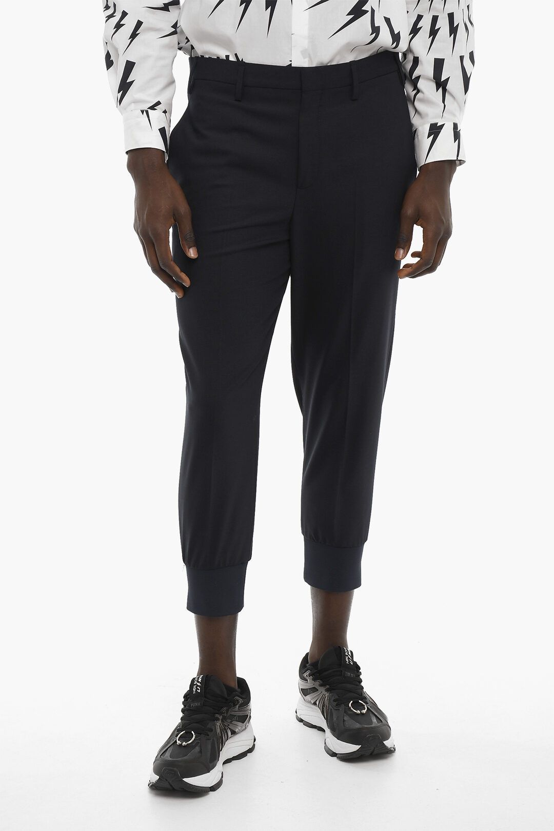 image of Neil Barrett Og1Mm1223 Slim Fit Pant In Blue, Men's (Size 28)