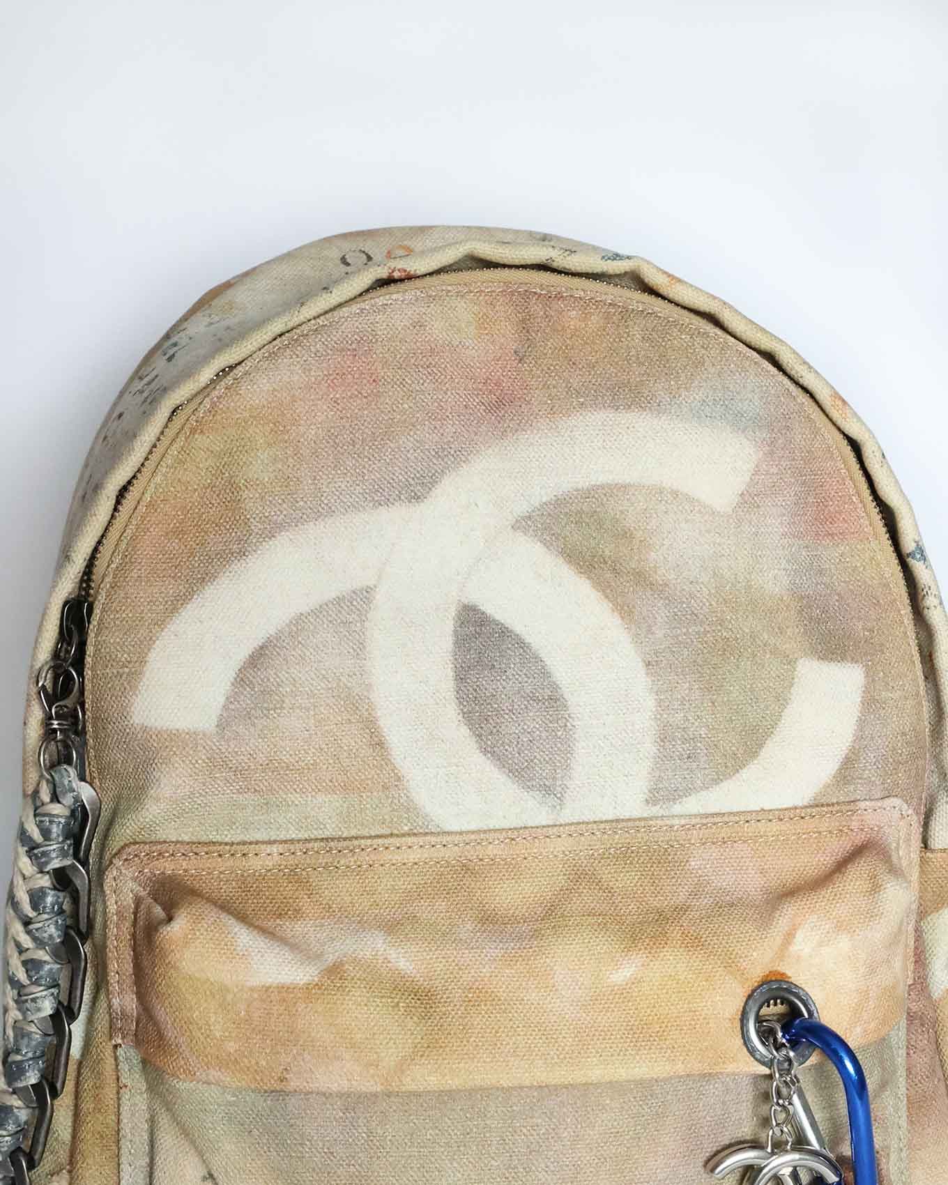 Chanel SS14 Artclass Yellow Canvas Small Graffiti Backpack Size ONE SIZE - 9 Thumbnail
