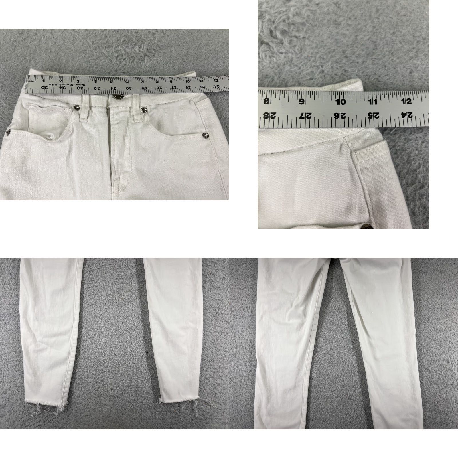 Good American Good American White Jeans Womens 00 Skinny Crop 5-Pocket Denim Stretch Slimming Regular Inseam 26 Modern London Style Womens Size 24" / US 00 / IT 34 - 9 Thumbnail