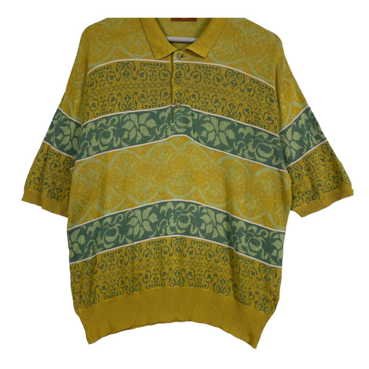 Lancel × Vintage 💥80s LANCEL CLASSIC ART POLO SHIRT Size US L / EU 52-54 / 3 - 5 Thumbnail