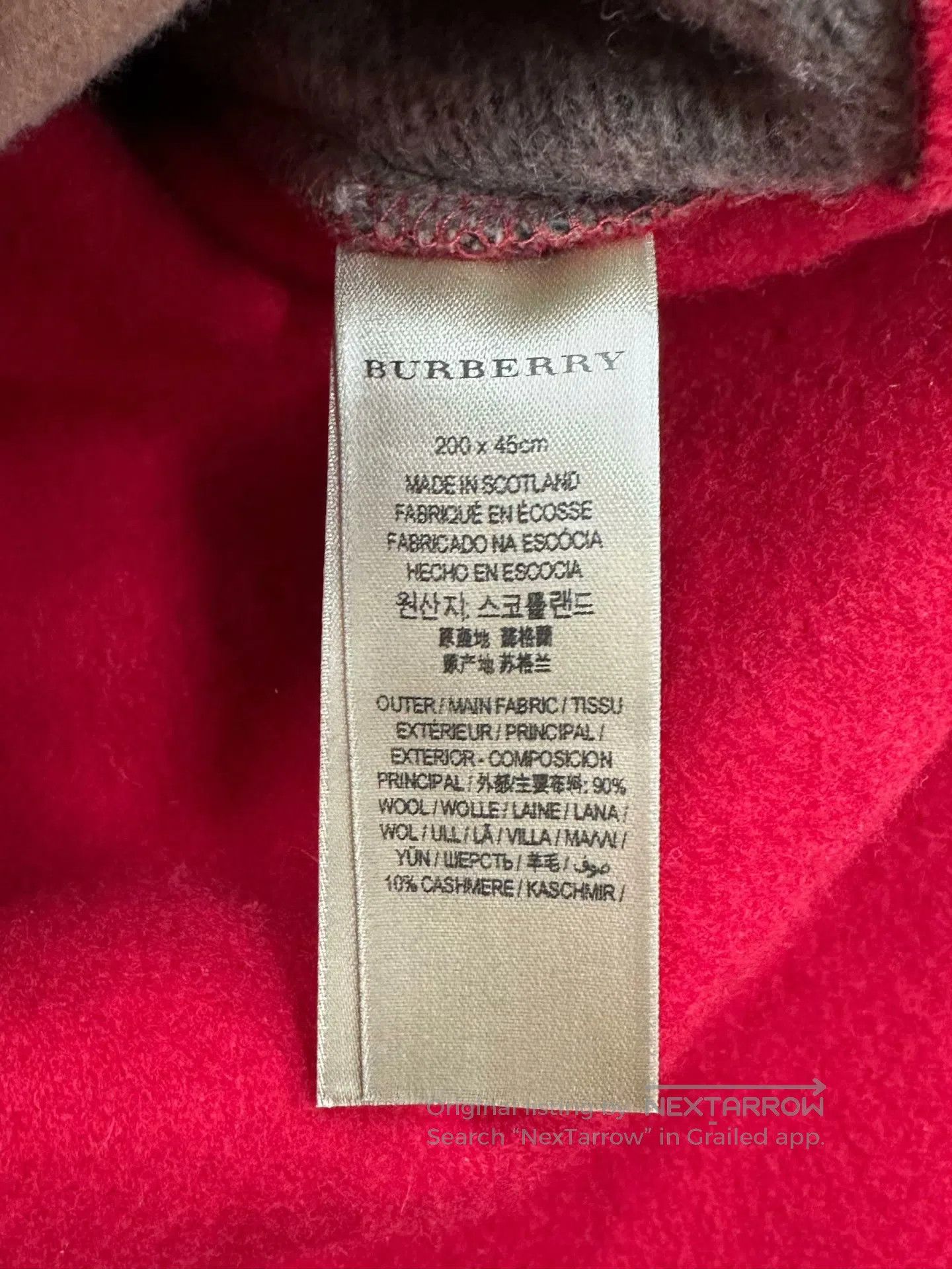 Burberry Burberry size F Red classic double-sided checkered woolen Size S / US 4 / IT 40 - 3 Thumbnail