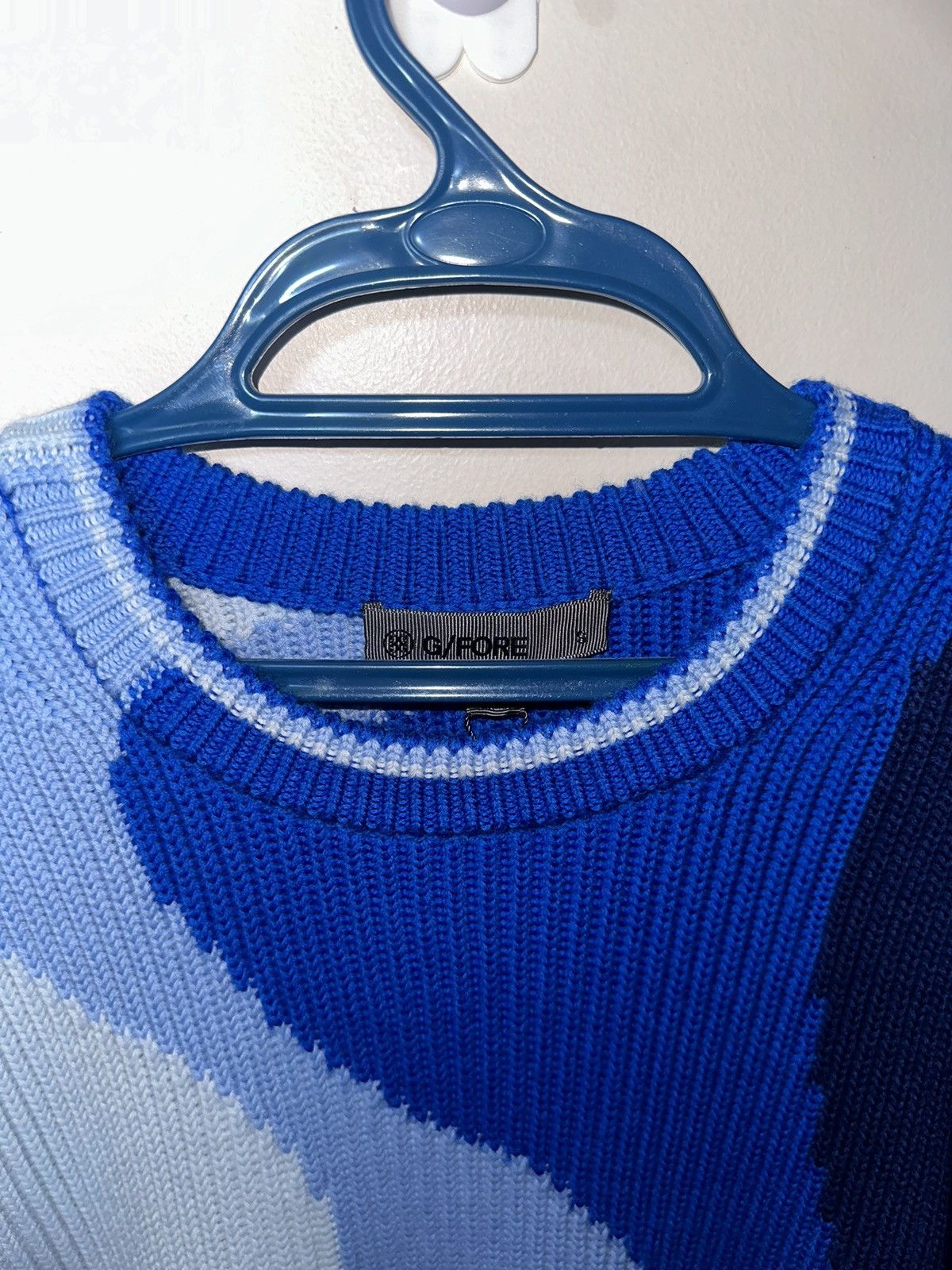 G/FORE G/FORE MERINO WOOL BLUE KNIT SWEATER Size US S / EU 44-46 / 1 - 3 Thumbnail