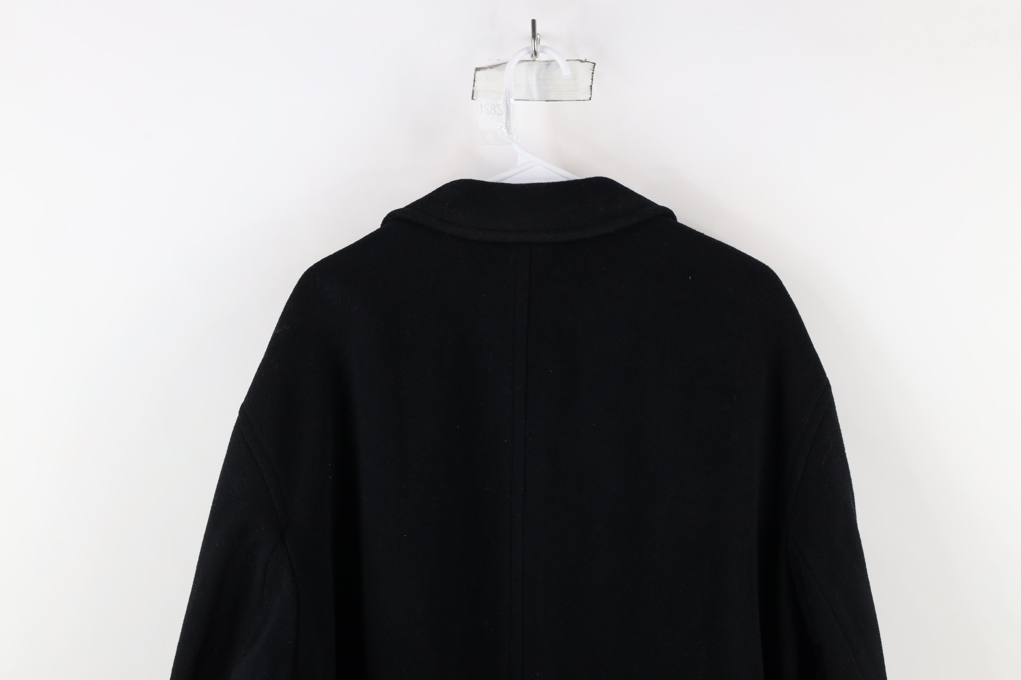 Vintage Vintage 90s Streetwear Collared Button Overcoat Jacket Black Size US XL / EU 56 / 4 - 16 Thumbnail
