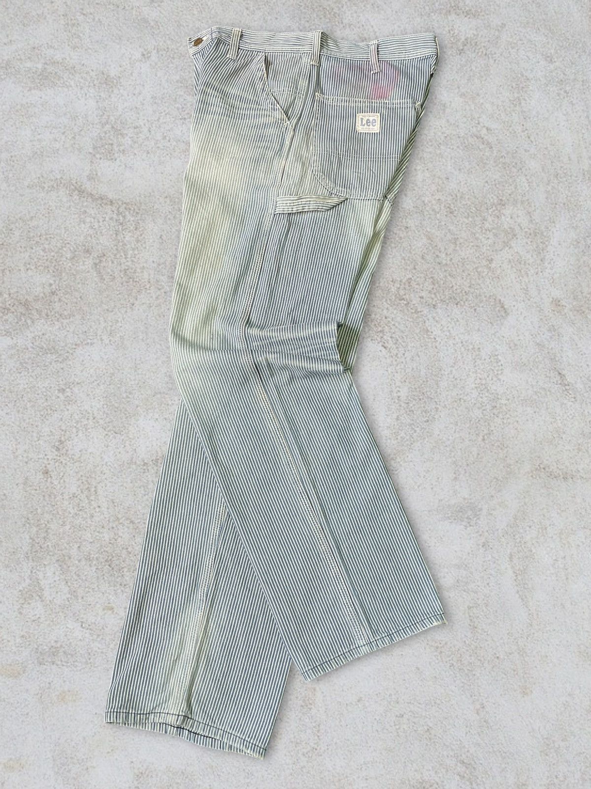 Lee Vintage Lee Hickory Iconic Railroad Carpenter Loose Jeans Size US 33 - 3 Thumbnail