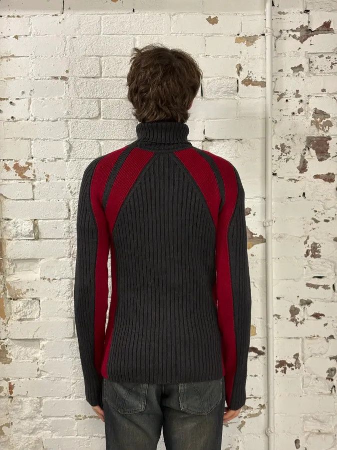 Dolce & Gabbana 2000s Dolce & Gabbana Grey & Red Turtleneck Size US M / EU 48-50 / 2 - 2 Thumbnail