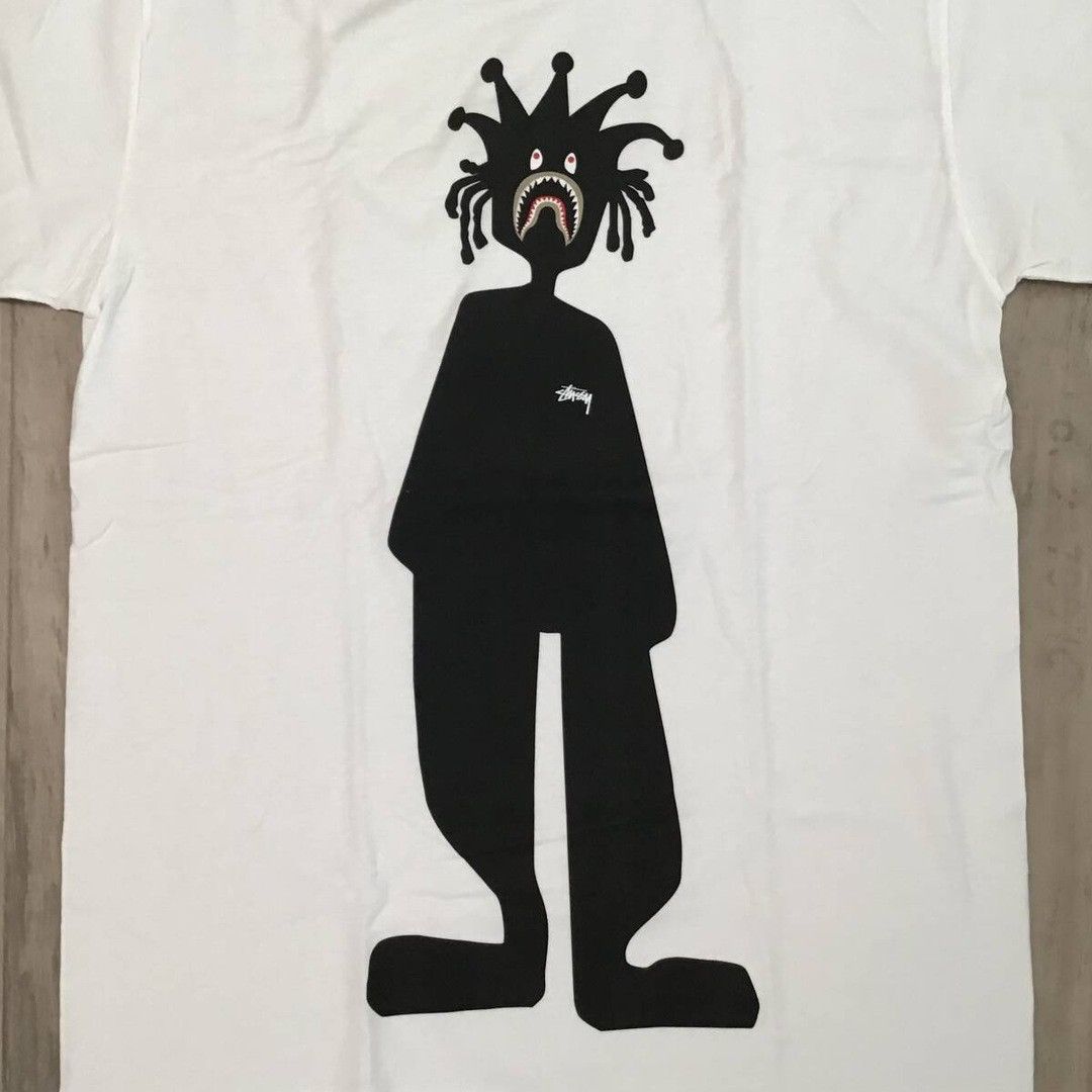 Bape × Stussy BAPE × stussy shark man T-shirt a bathing ape Size US M / EU 48-50 / 2 - 2 Thumbnail
