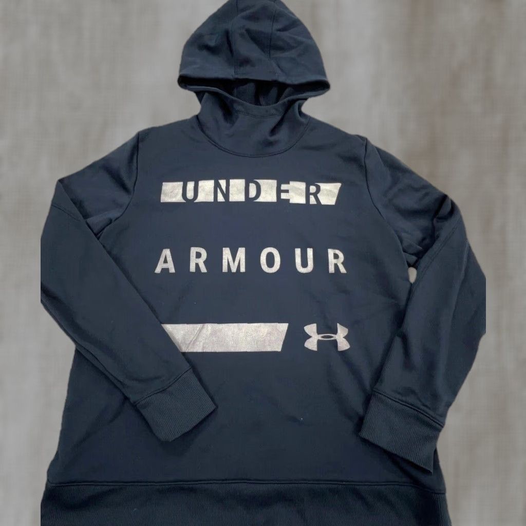 Under Armour Under Armor Hoodie Women S Black Gold Sweatshirt Sweater Mock Cold Gear Loose Fit Womens Size S / US 4 / IT 40 - 1 Thumbnail