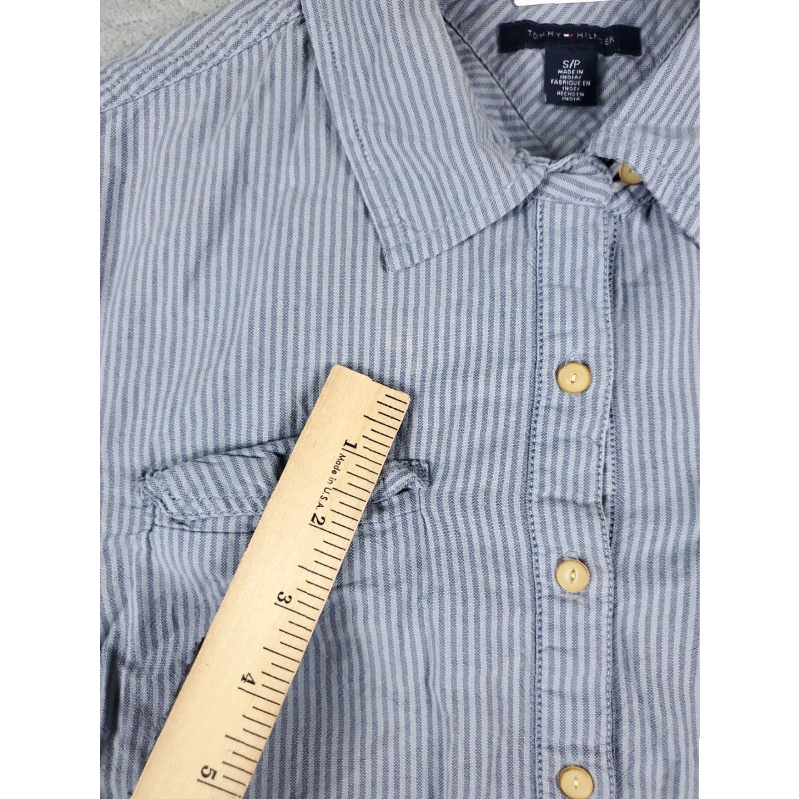 Tommy Hilfiger Tommy Hilfiger Womens Small Gray Striped Long Sleeve Shirt Dress Size S / US 4 / IT 40 - 4 Thumbnail