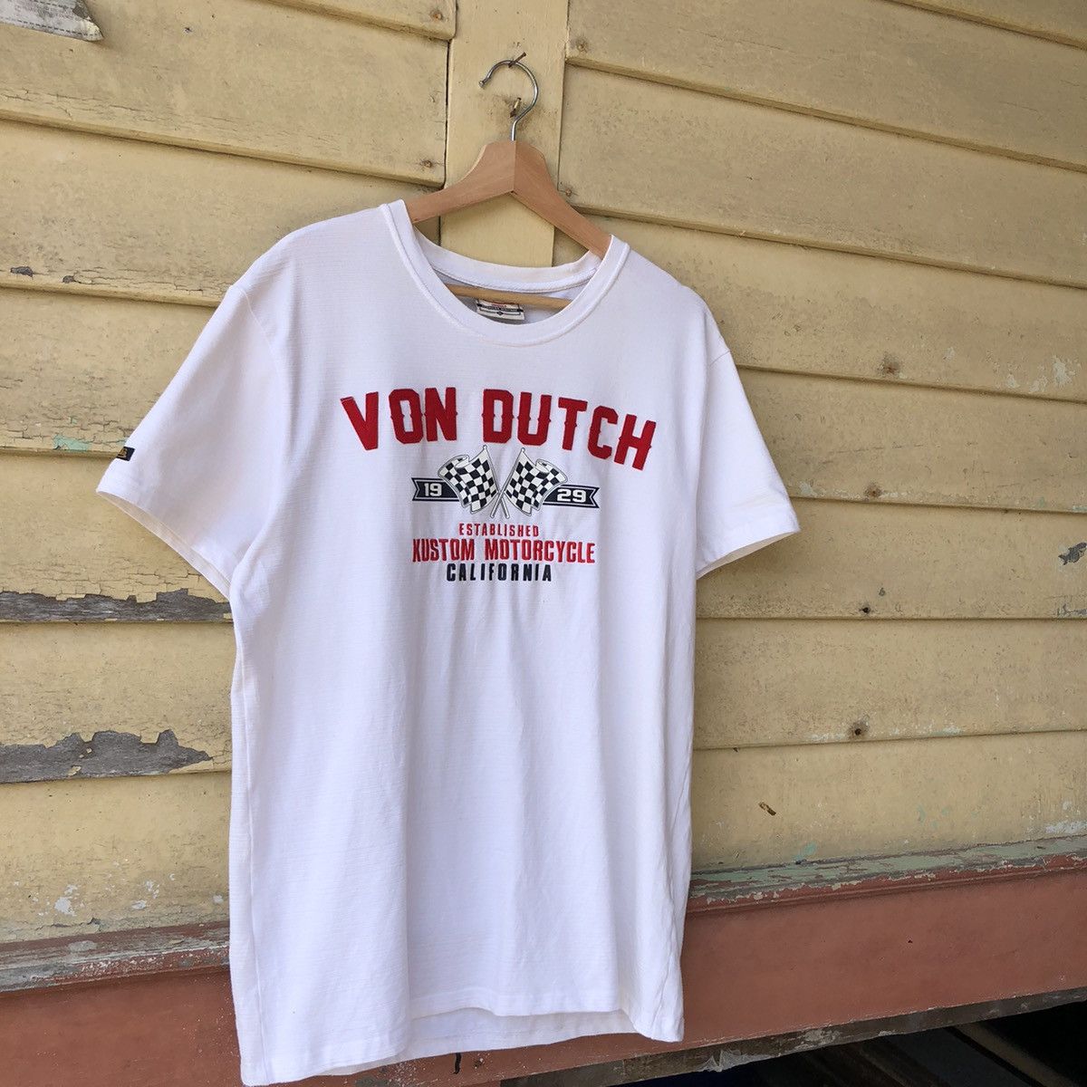 Von Dutch Vintage y2k Von Dutch Kustom Motorcycle Tshirt Size US XL / EU 56 / 4 - 2 Thumbnail