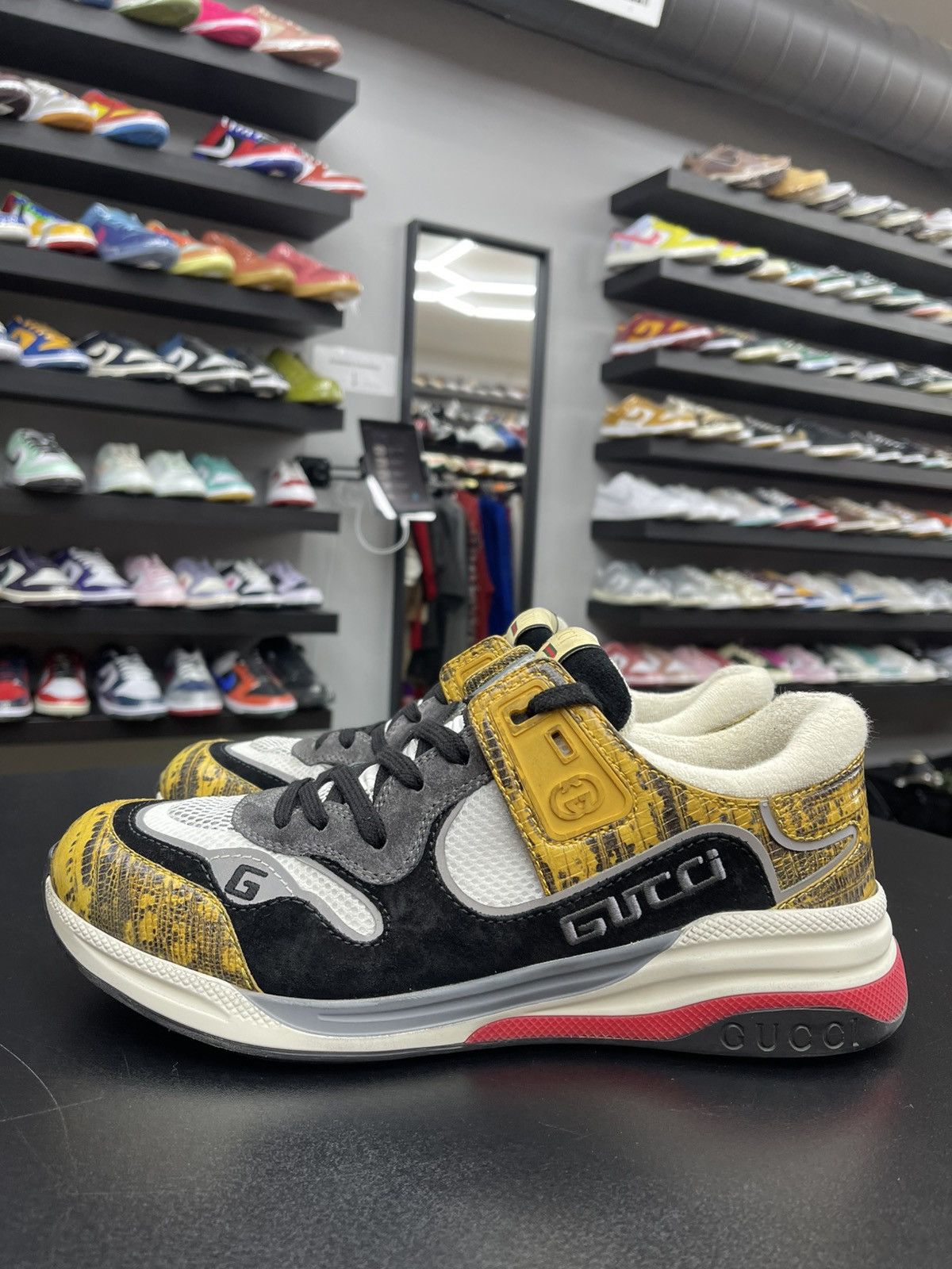 Gucci Size 8.5US/8G - Gucci Ultrapace Yellow Tejus Printed Size US 8.5 / EU 41-42 - 1 Thumbnail