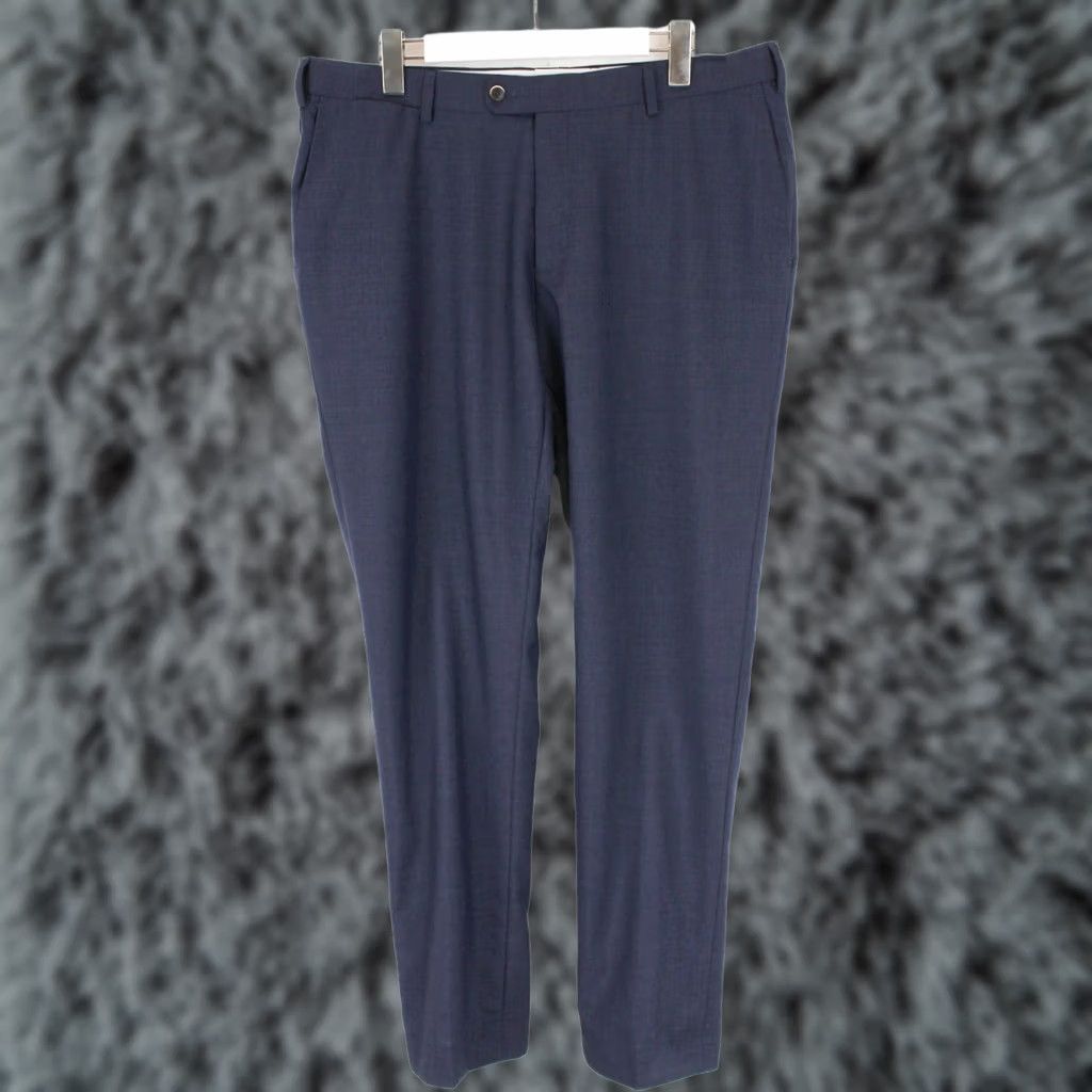 Suitsupply Suitsupply Sono Slim Fit Trousers Men's UK 42 / W37 Blue Pure Wool Super 120's Size US 42 / EU 58 - 1 Thumbnail