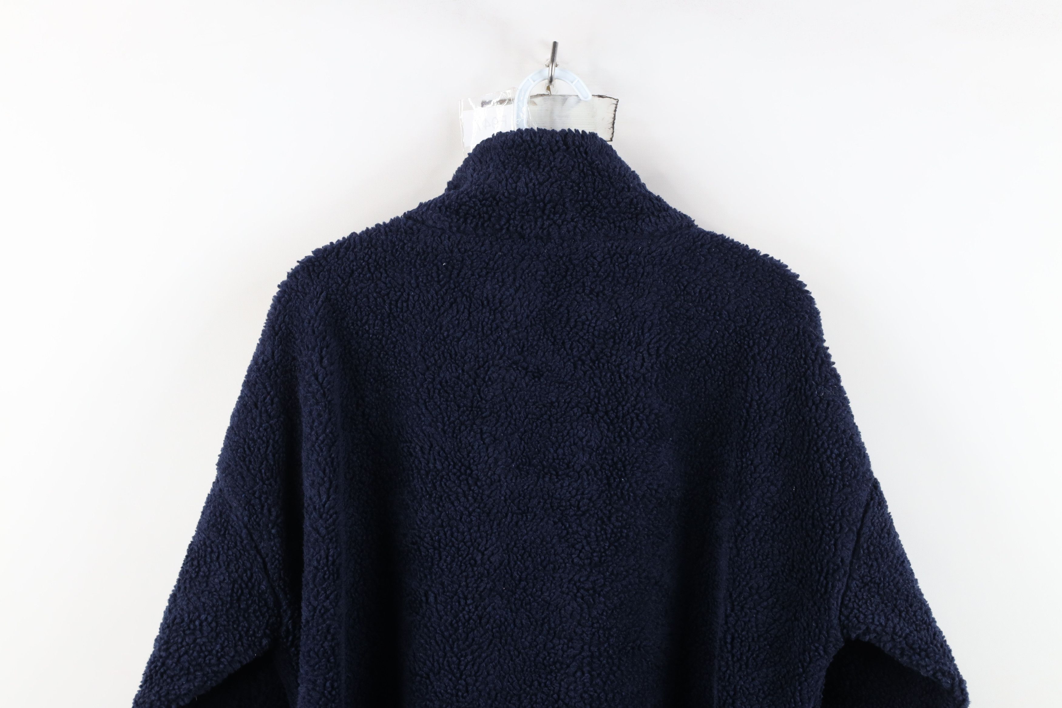 J.Crew J Crew Deep Pile Fleece Half Zip Pullover Sweater Navy Blue Size M / US 6-8 / IT 42-44 - 11 Thumbnail