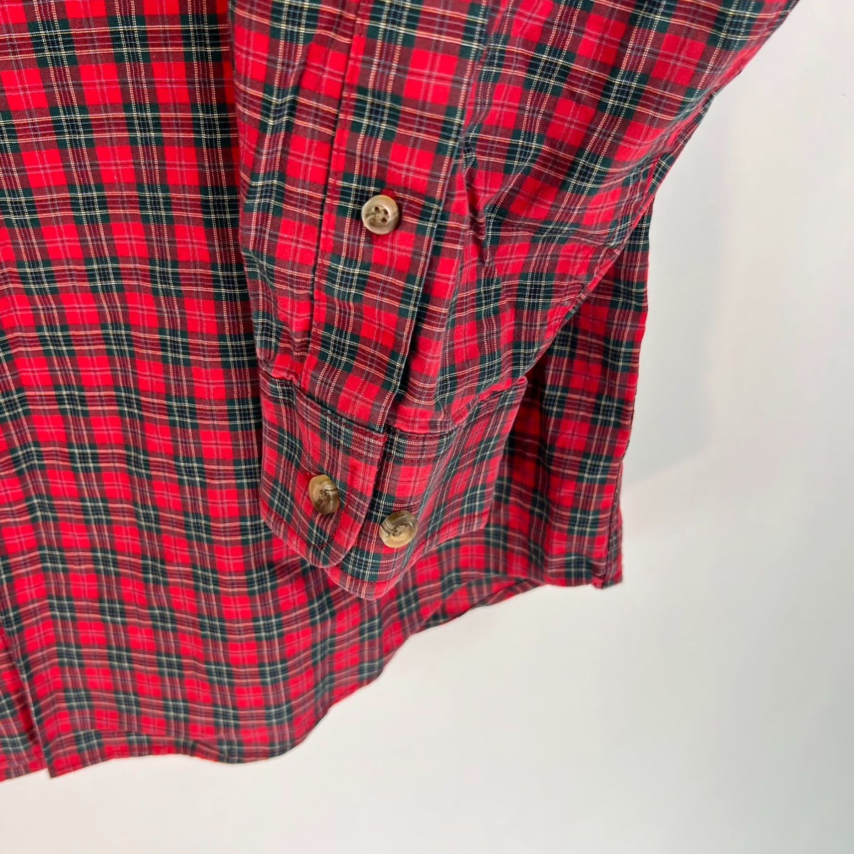 Vintage L.L. Bean Wrinkle Resistant Plaid Button Down Shirt Men's Size L Red Long Sleeve Size US L / EU 52-54 / 3 - 4 Thumbnail