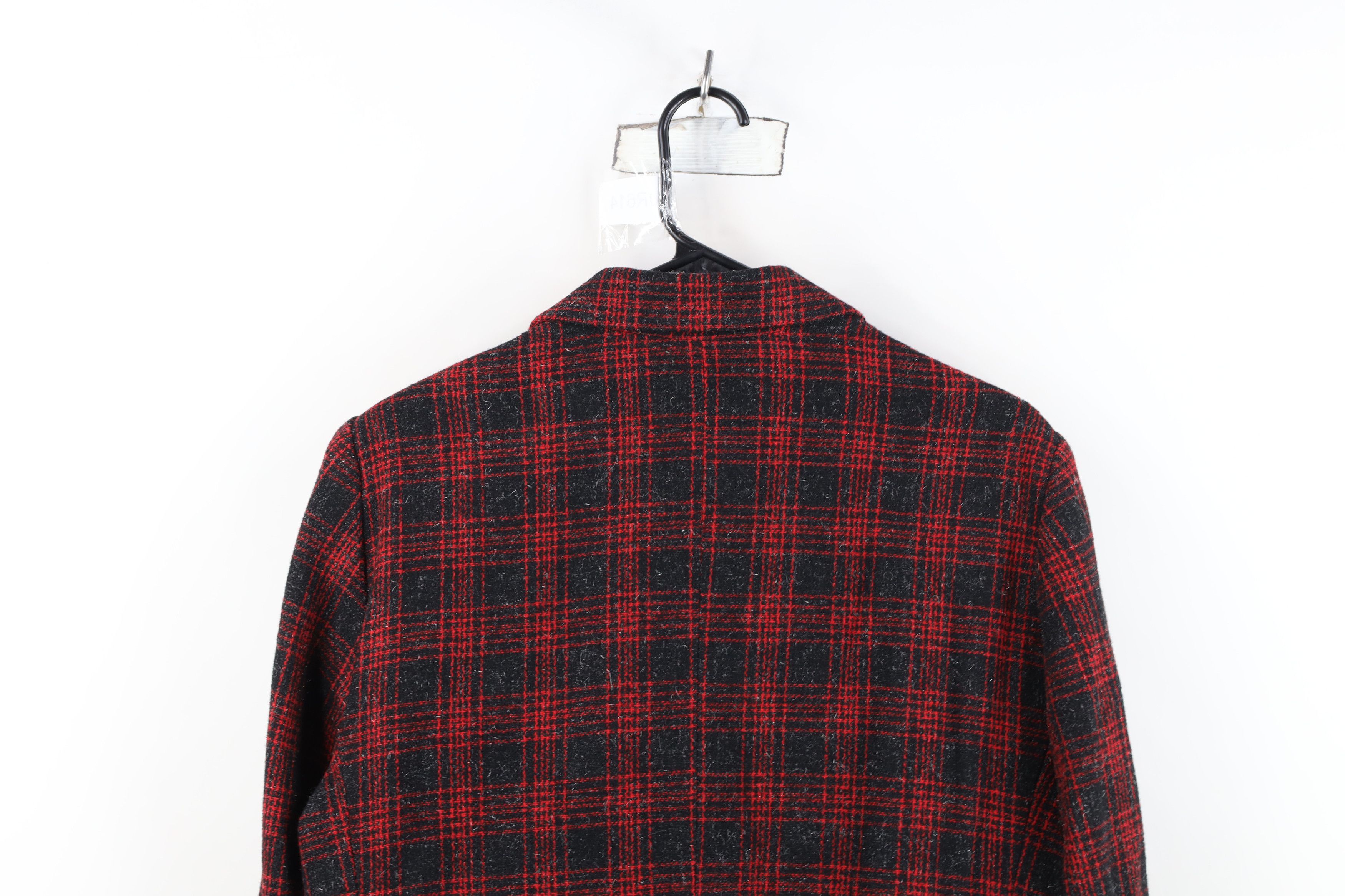 Vintage Vintage 90s Wool Tweed Suit Coat Blazer Jacket Red Plaid Size XXL / US 16-18 / IT 52-54 - 13 Thumbnail